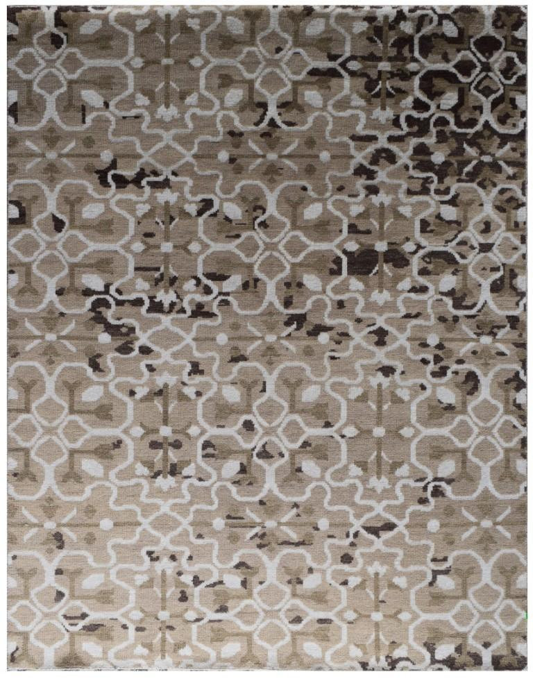 Abstract Coloring New Handmade 8' x 10' Brown Modern Kitchen Rug Rug