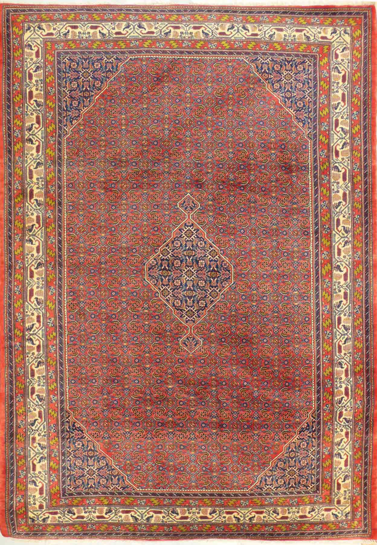 7 x 10 Persian Enjalas Double Medallion Rug