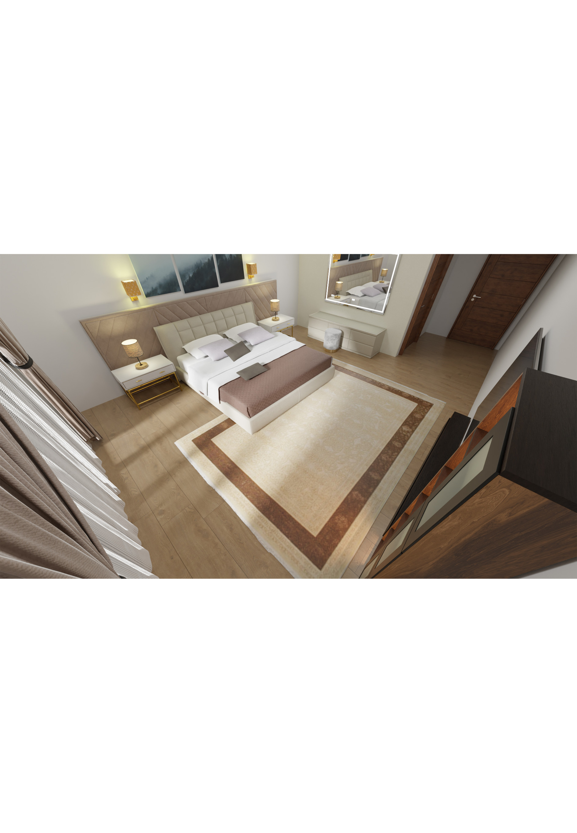 8 x 12 Beige Chocolate Brown High-End Wool & Silk