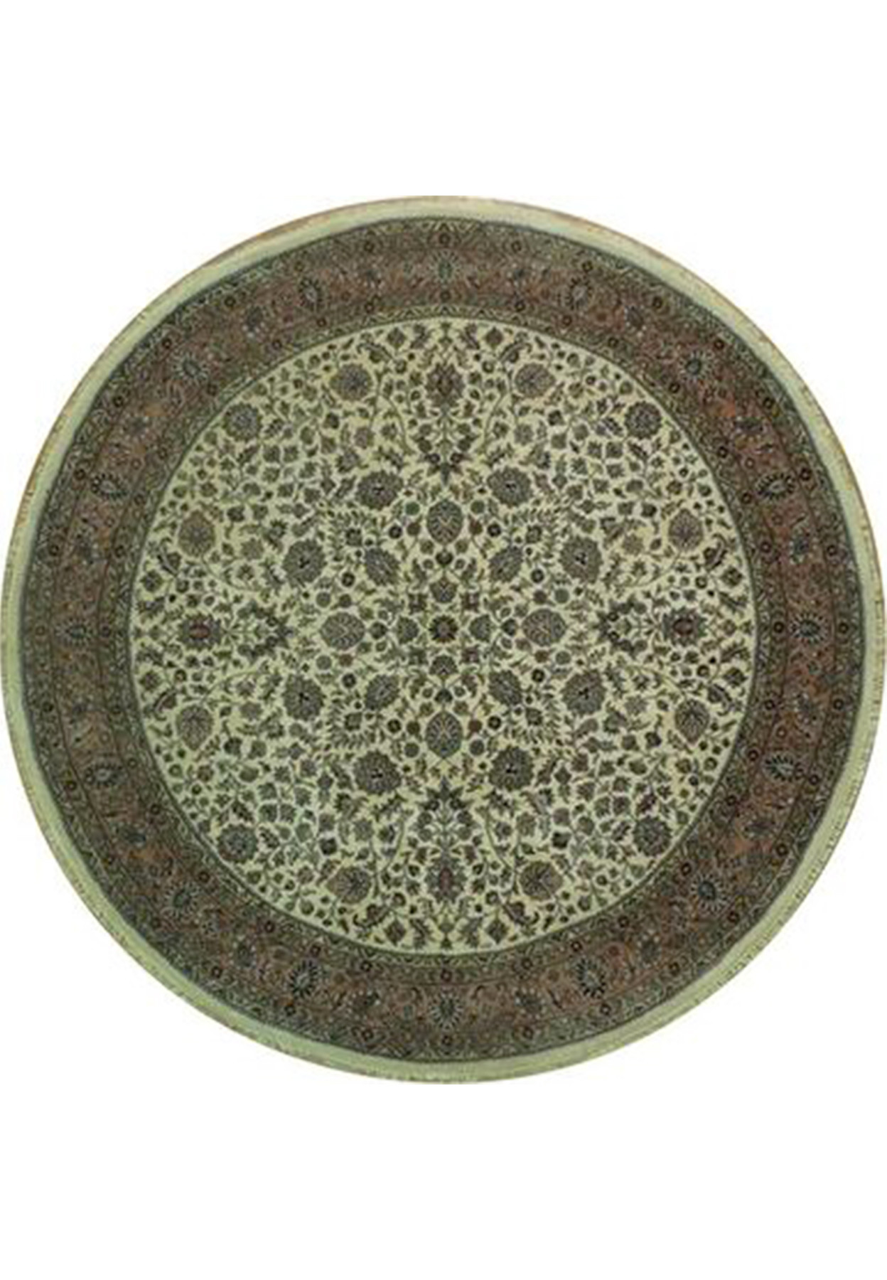 8 x 8 Oriental Sarough Thick & Soft Wool Round Rug