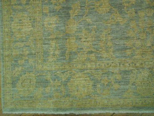 6 x 8 Peshawar Chobi Antique Look Rug Pale Light Blue