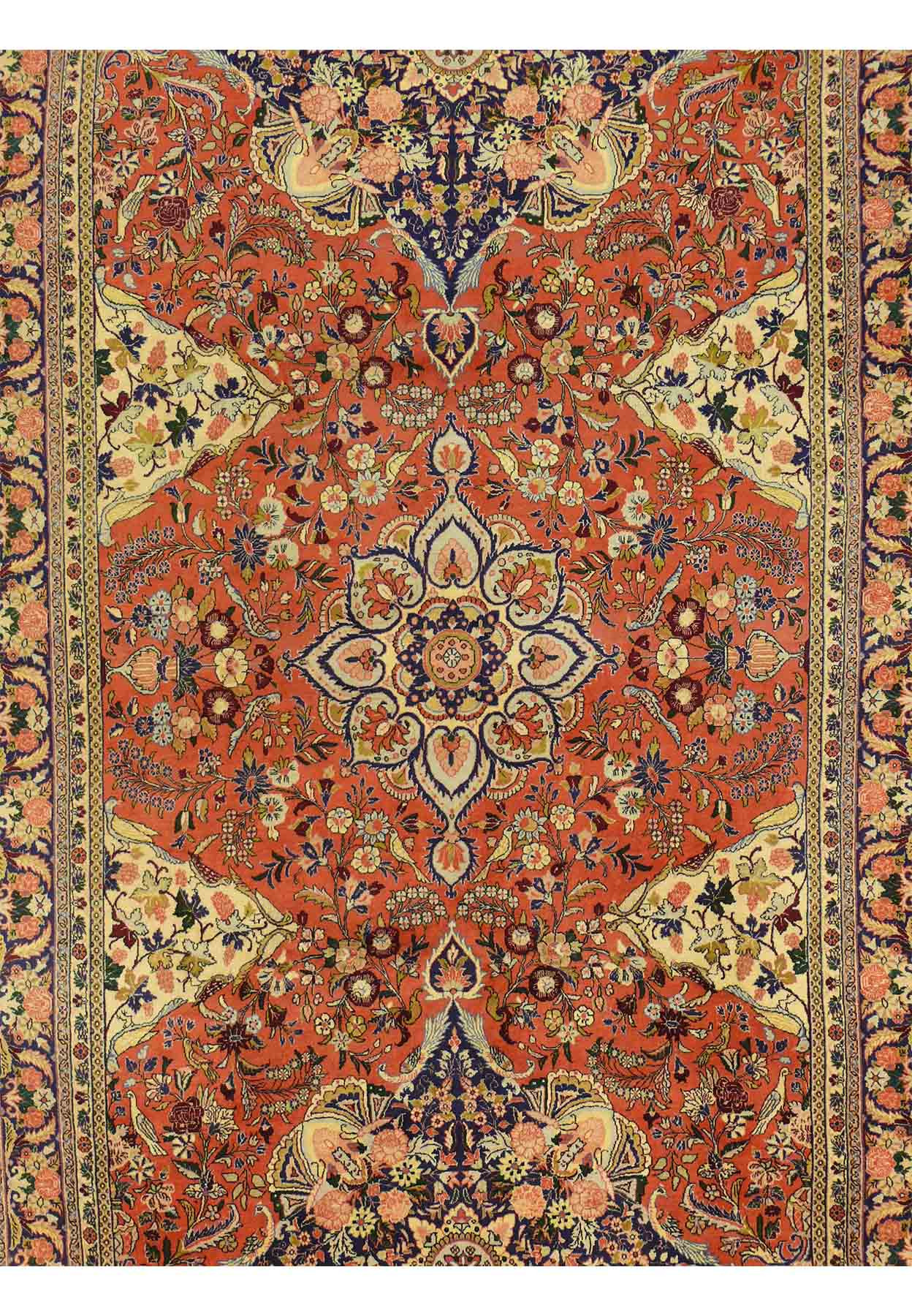 7 x 10 Persian Botanical & Geometric Bijar Designer Rug