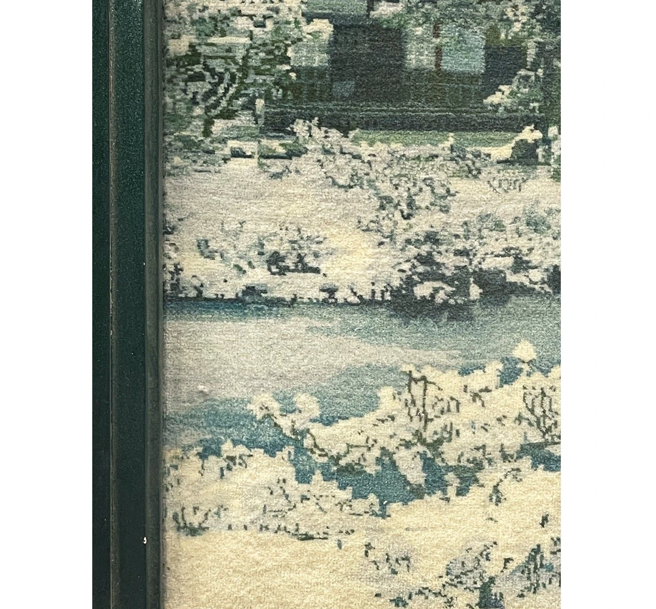 2' x 2'6 Framed Persian Qum Wool & Silk Rug