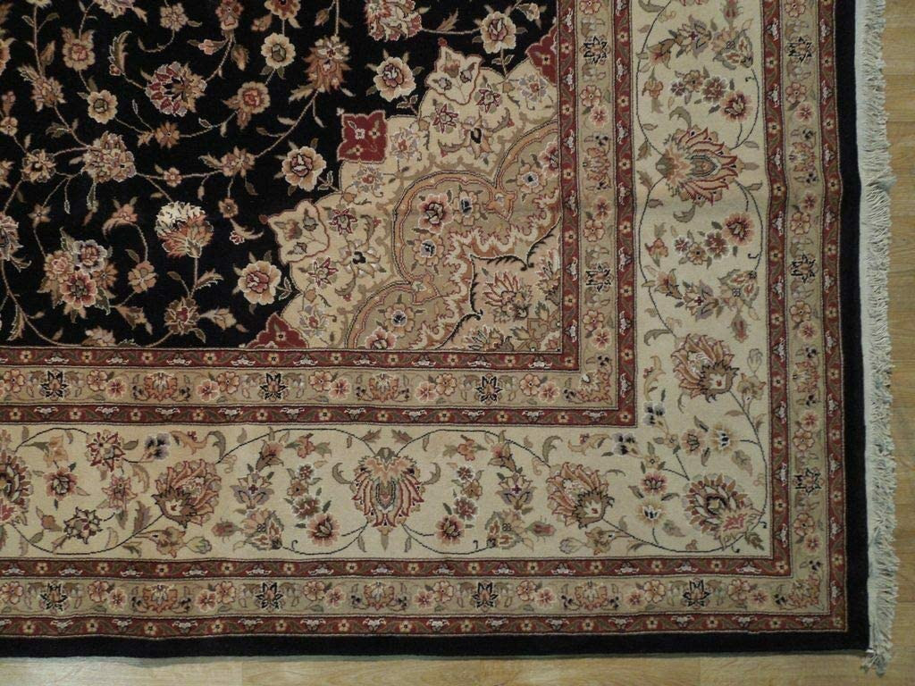 10 x 14 Oriental Tabriz Design Wool & Silk Rug