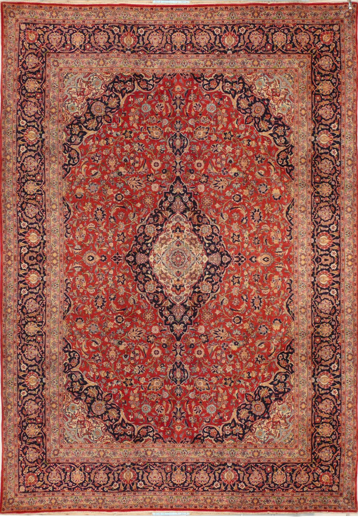 9'8 x 13'3 Persian Kashan Rug | Shown on TV Show Shark Tank