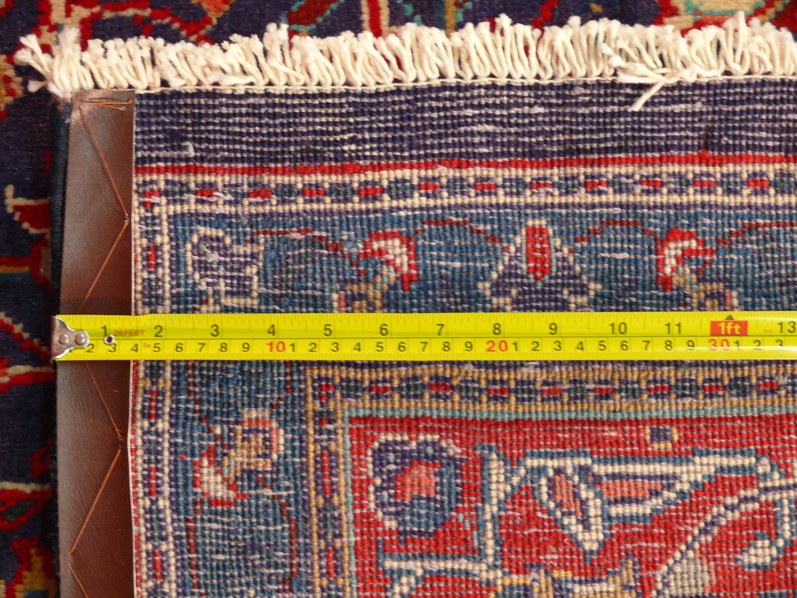 Close up showing the density of a 10x13 persian mahal rug rug