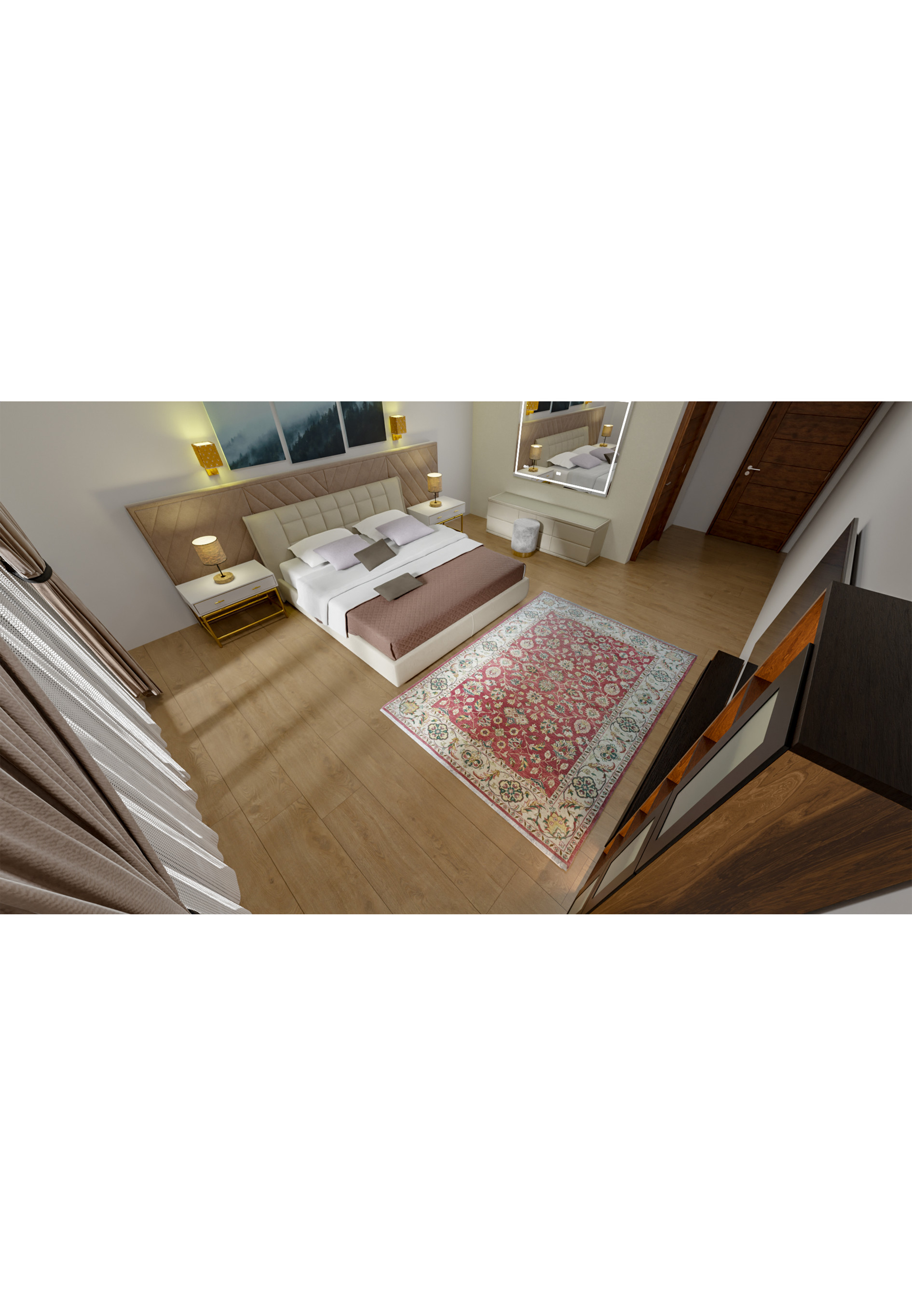 Elegant 6x9 Ziegler Rug featuring a traditional oriental pattern with a deep burgundy backdrop and a harmonious border, demonstrating the unique artistry of handmade rugs