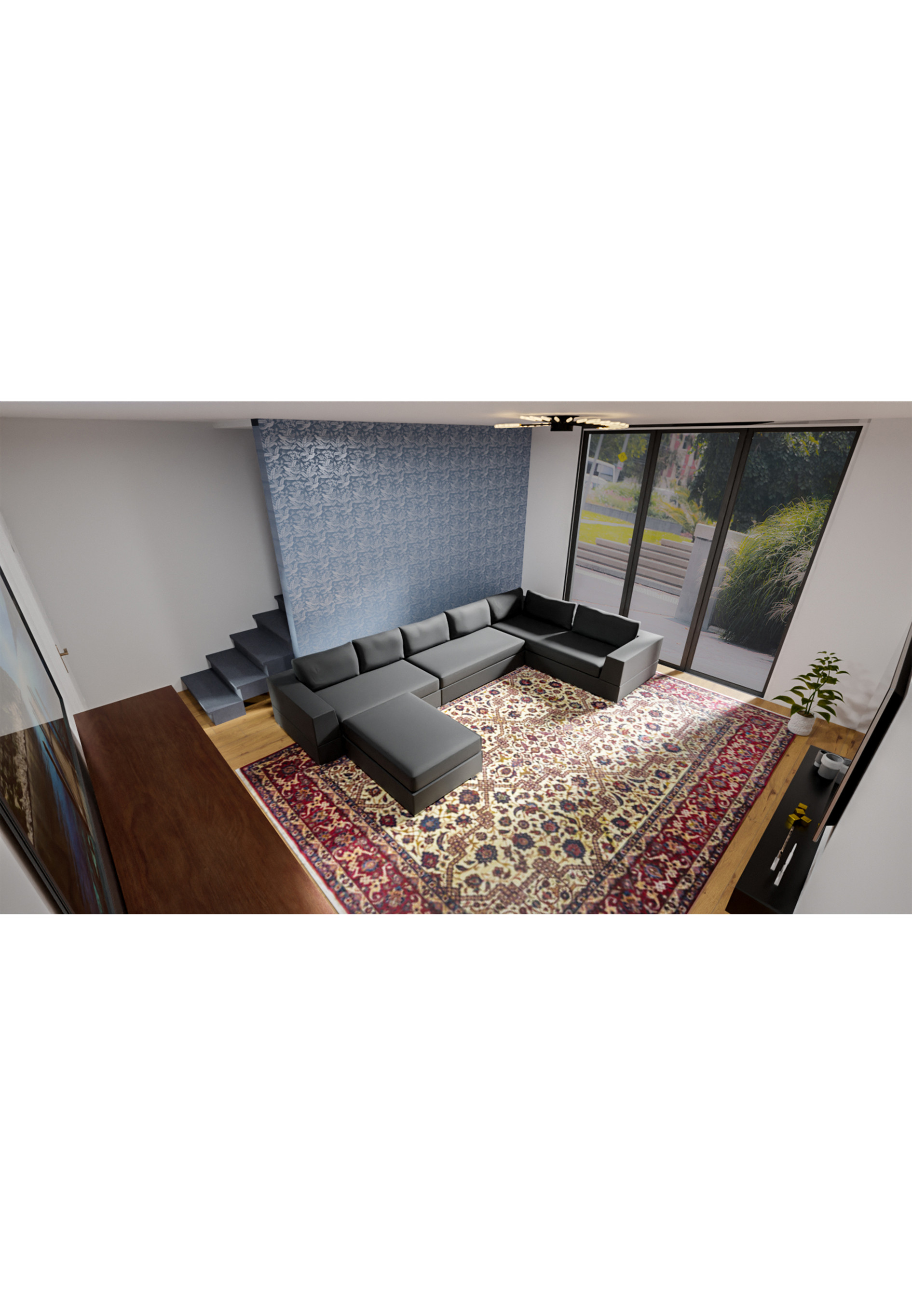 10'7 x 14'7 Persian Isfahan Wool & Silk Rug