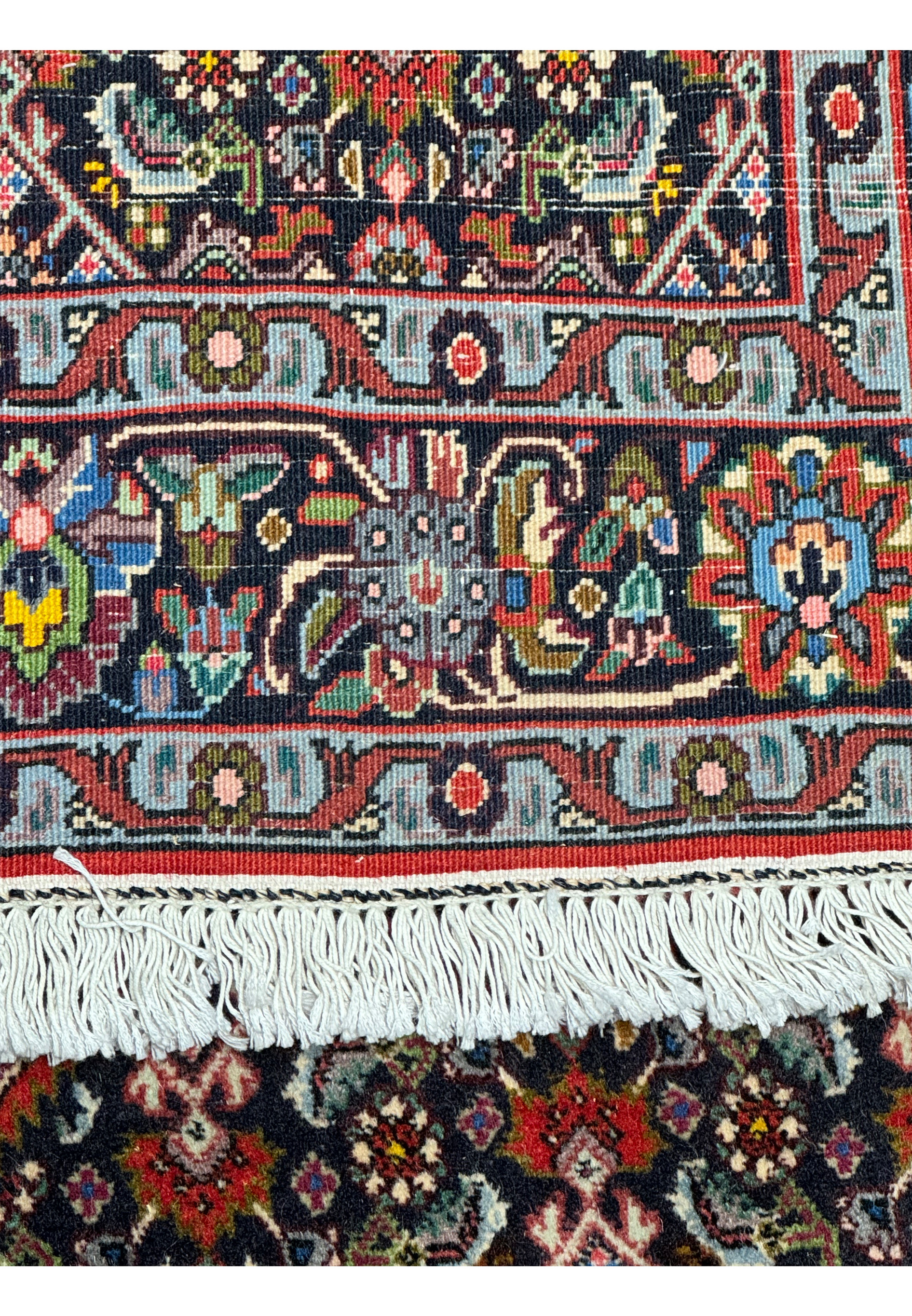Another close up of the backside of this 4 x 6 Bidjar Persian Rug showing the superior weaving technique of Bidjar Rugs.