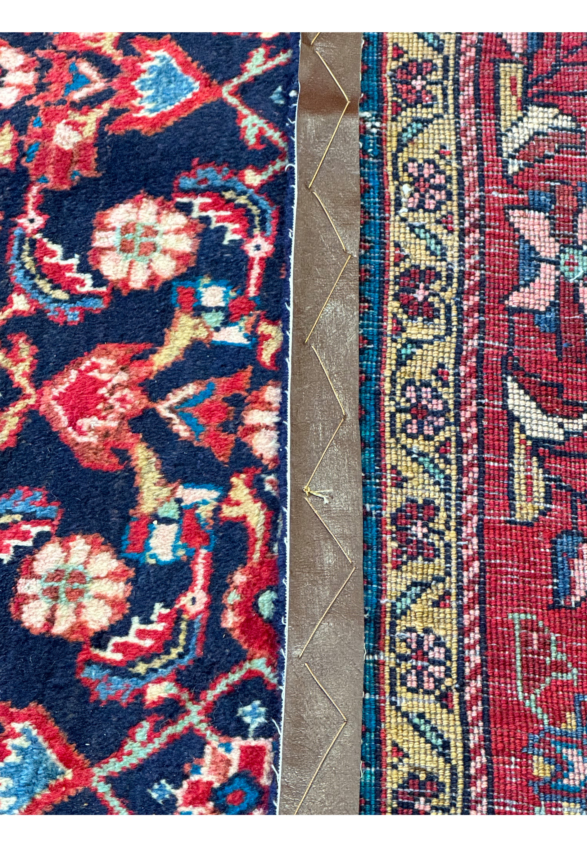 Back view of the Persian Mahal rug, revealing the high knot density and fine craftsmanship.