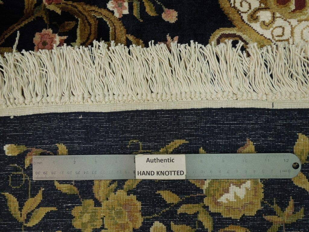 6 x 9 Floral Oriental Art Deco Wool & Silk Rug