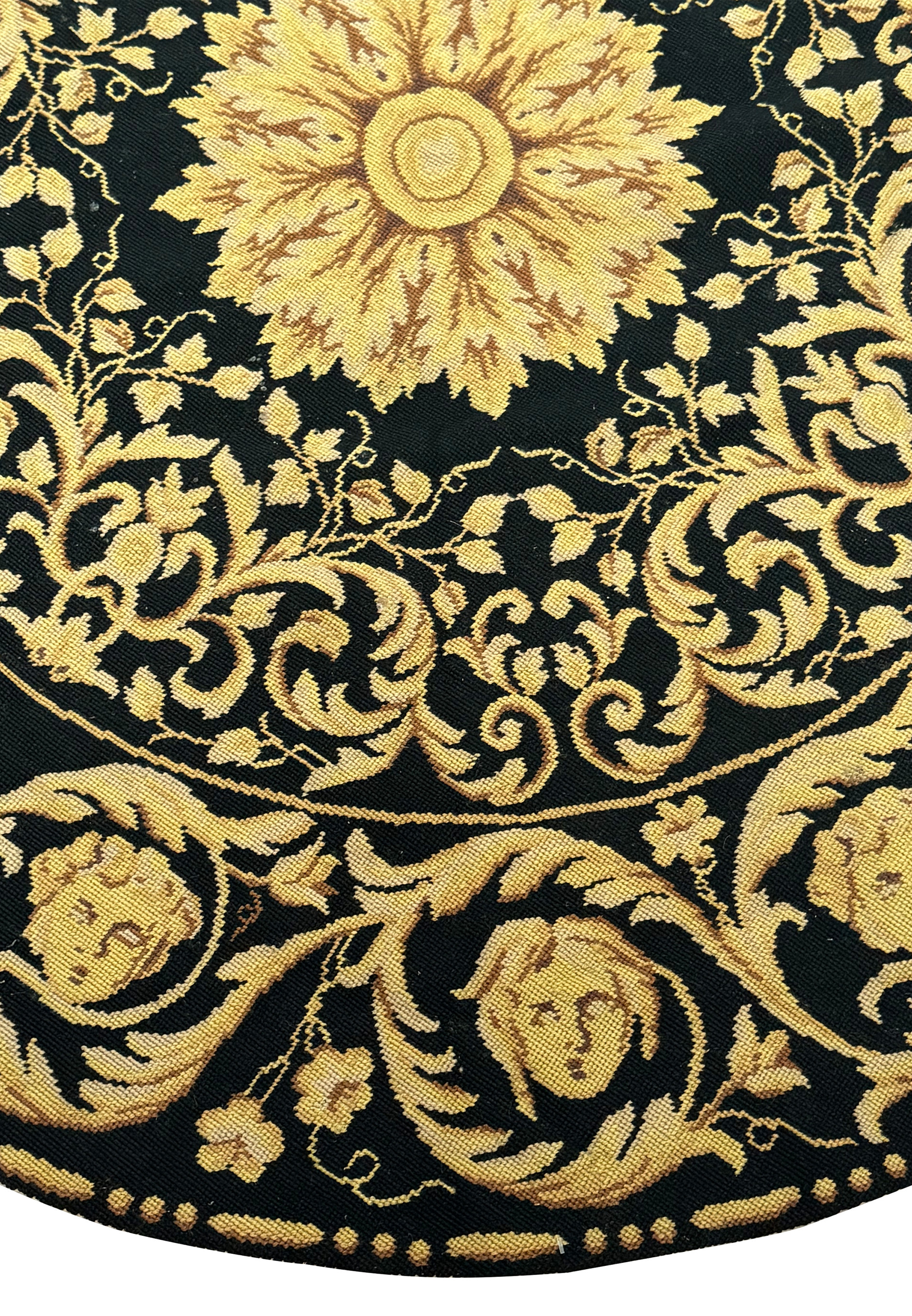 Intricate Floral and Scrollwork Design on Versace Pattern Rug