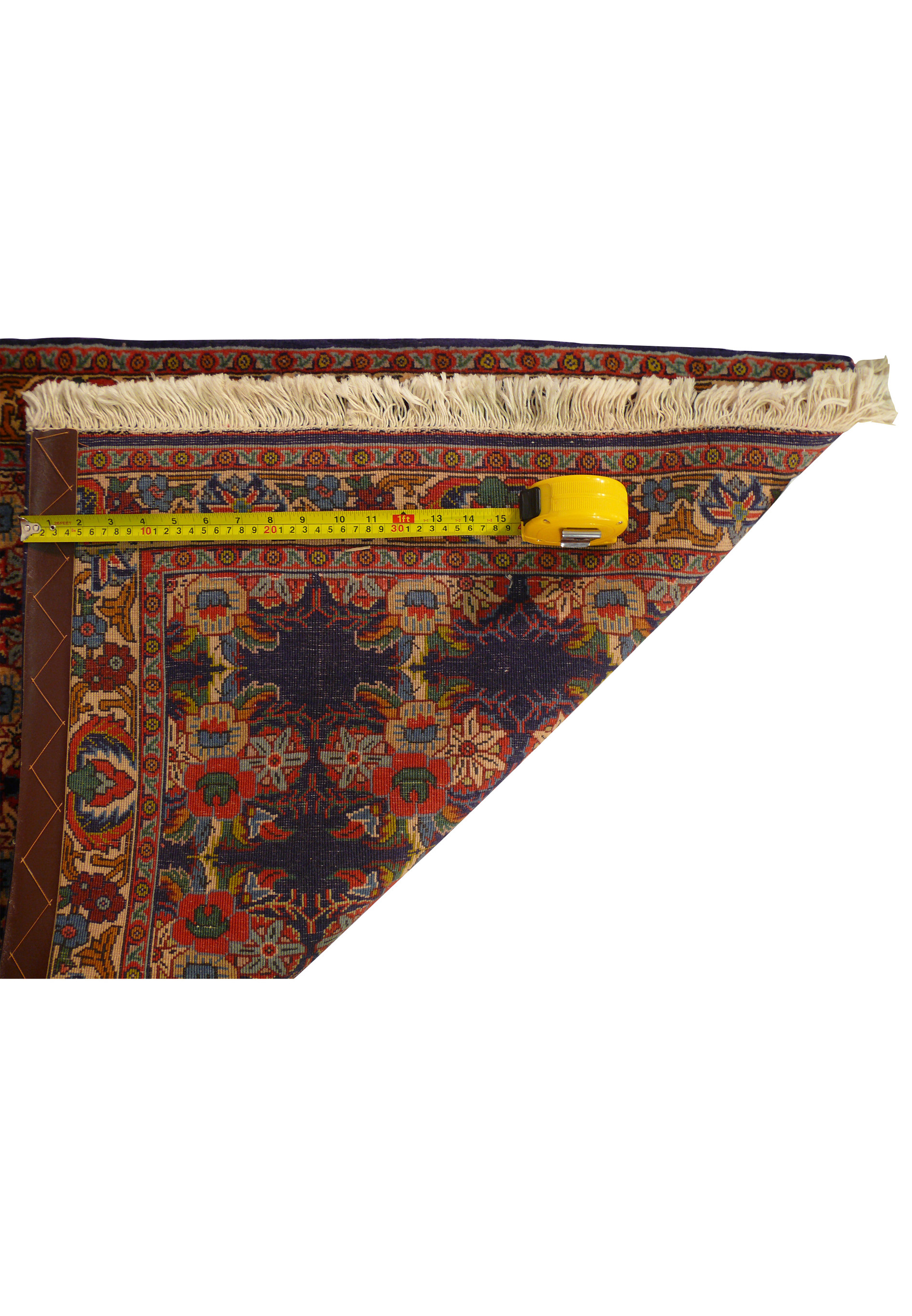 Backside of 2'6 x 7 Persian Bijar Runner revealing the dense weave and craftsmanship.