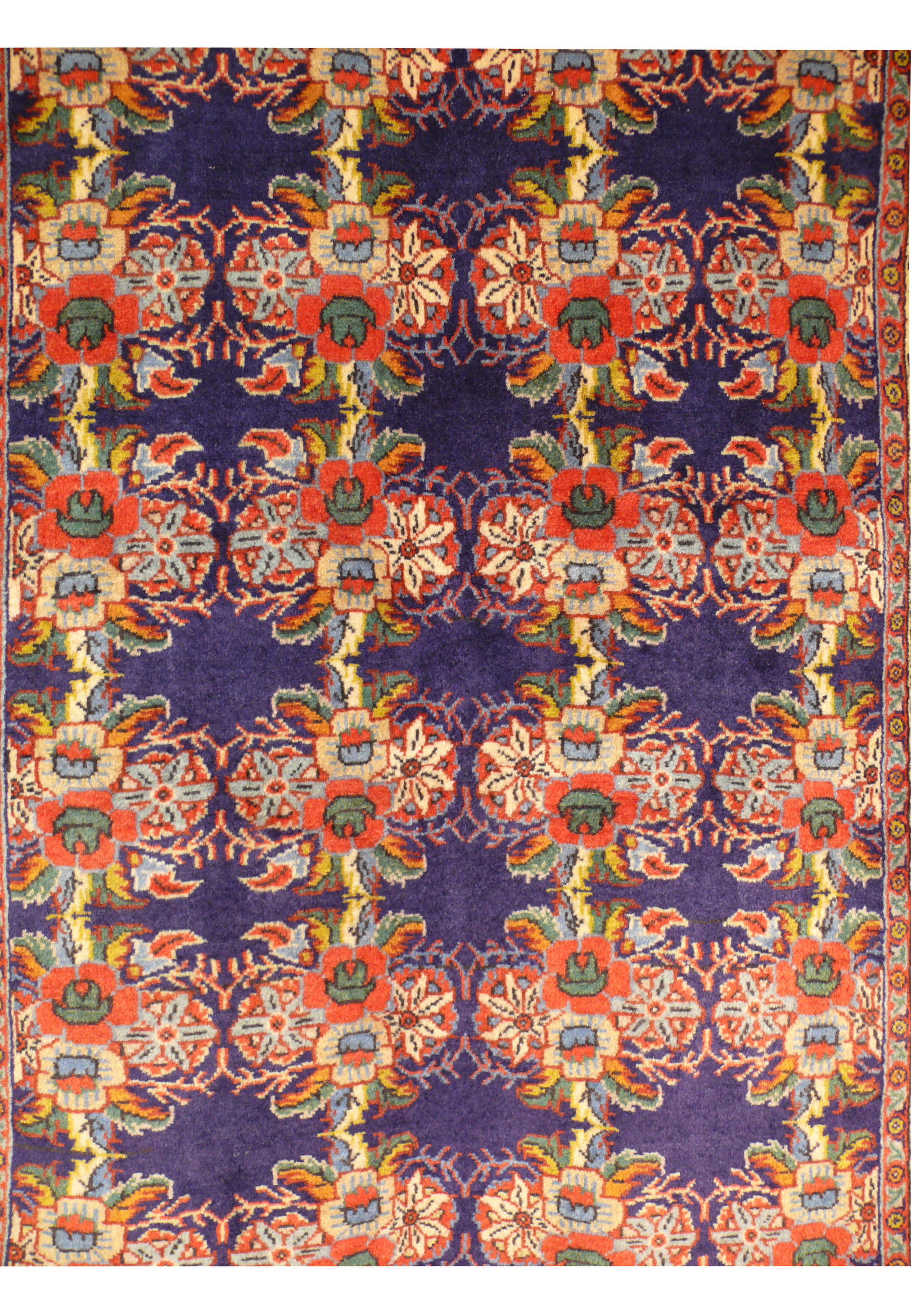 Persian Bijar Runner of high quality floral and vine design