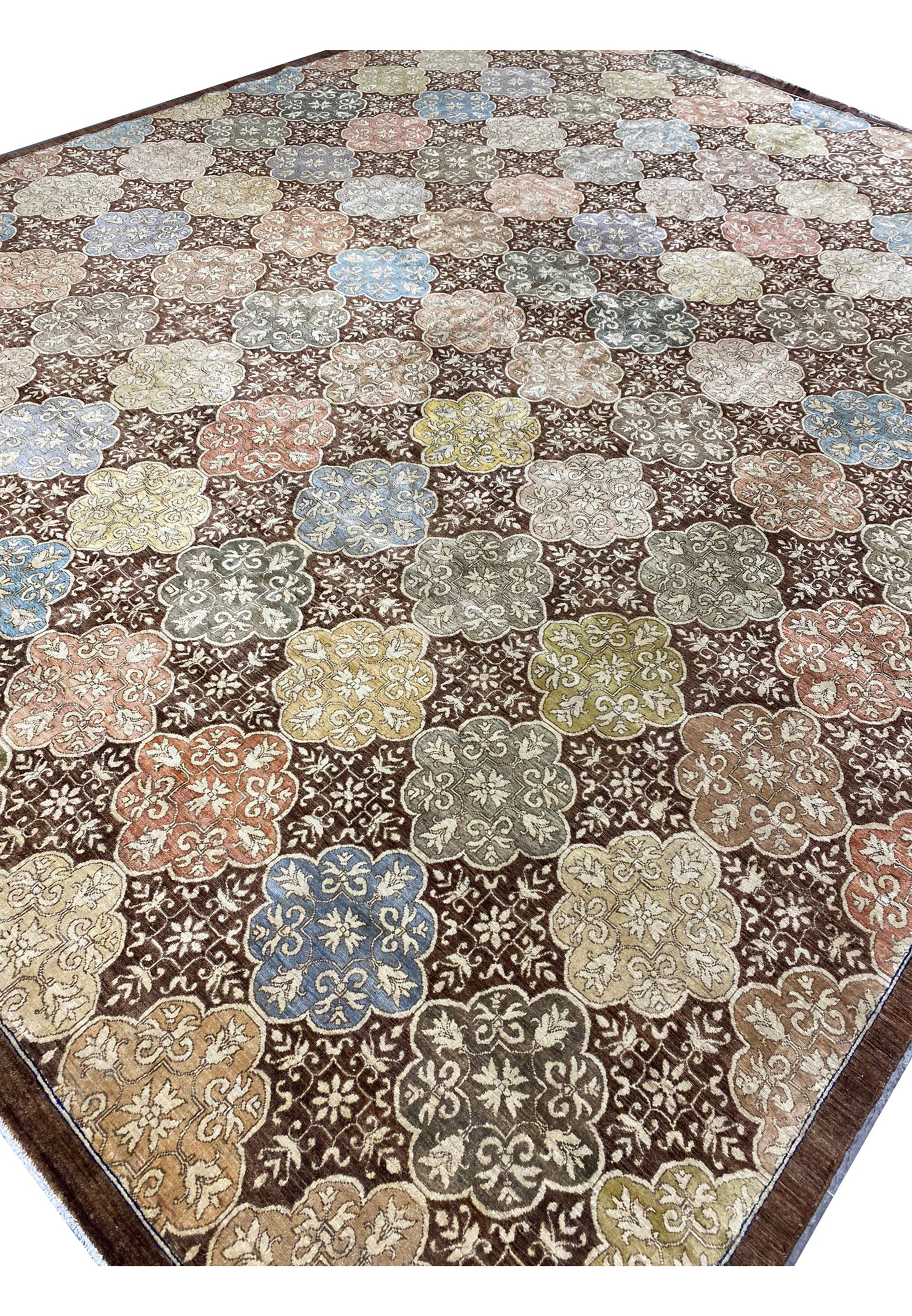 Top-down view of the 13x16 Ziglar rug, illustrating symmetrical design.