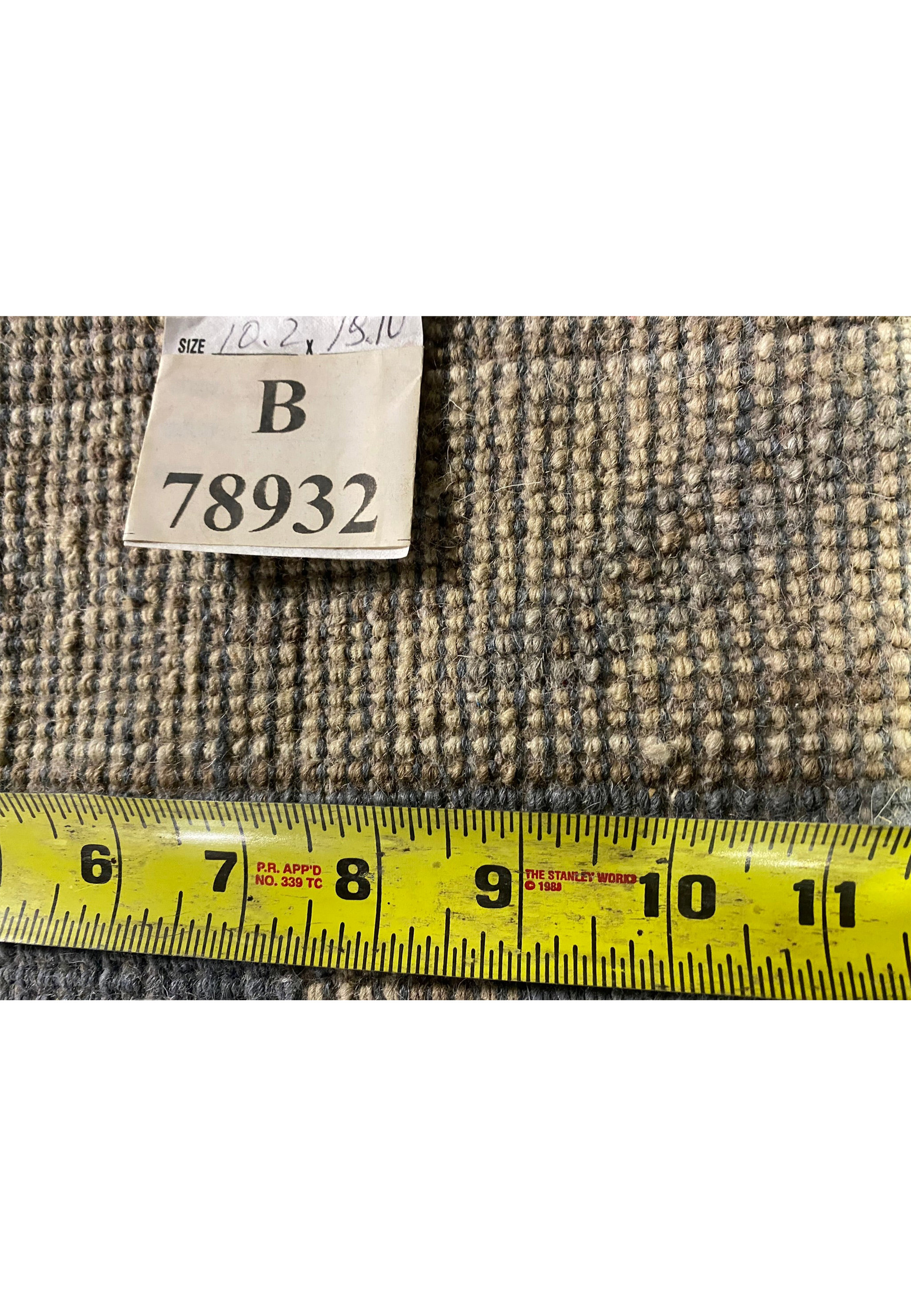 Backside of 10'2" x 20' Chobi Rug showing weave detai