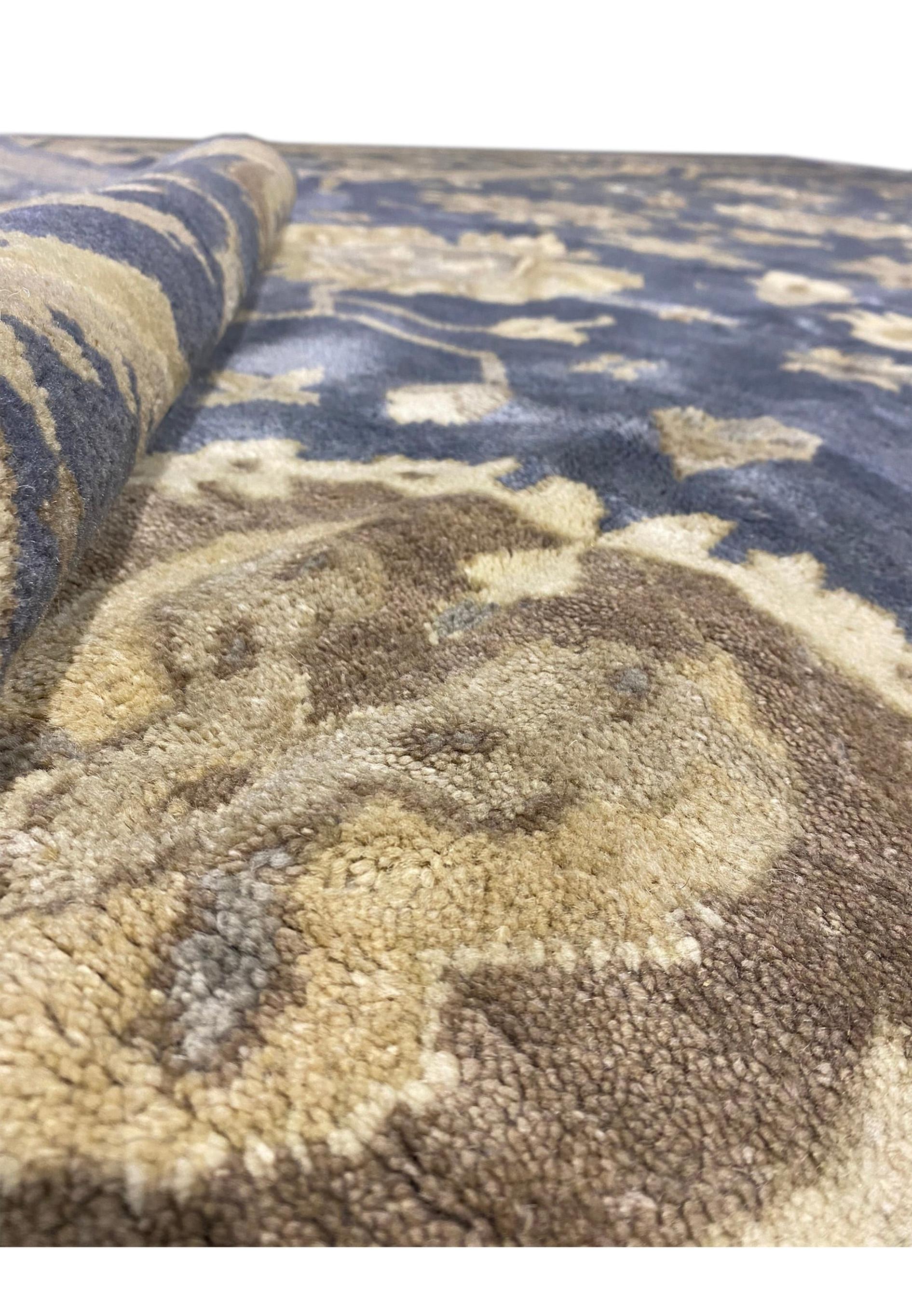 Rolled 10'2" x 20' Chobi Rug showing texture and roll tightness