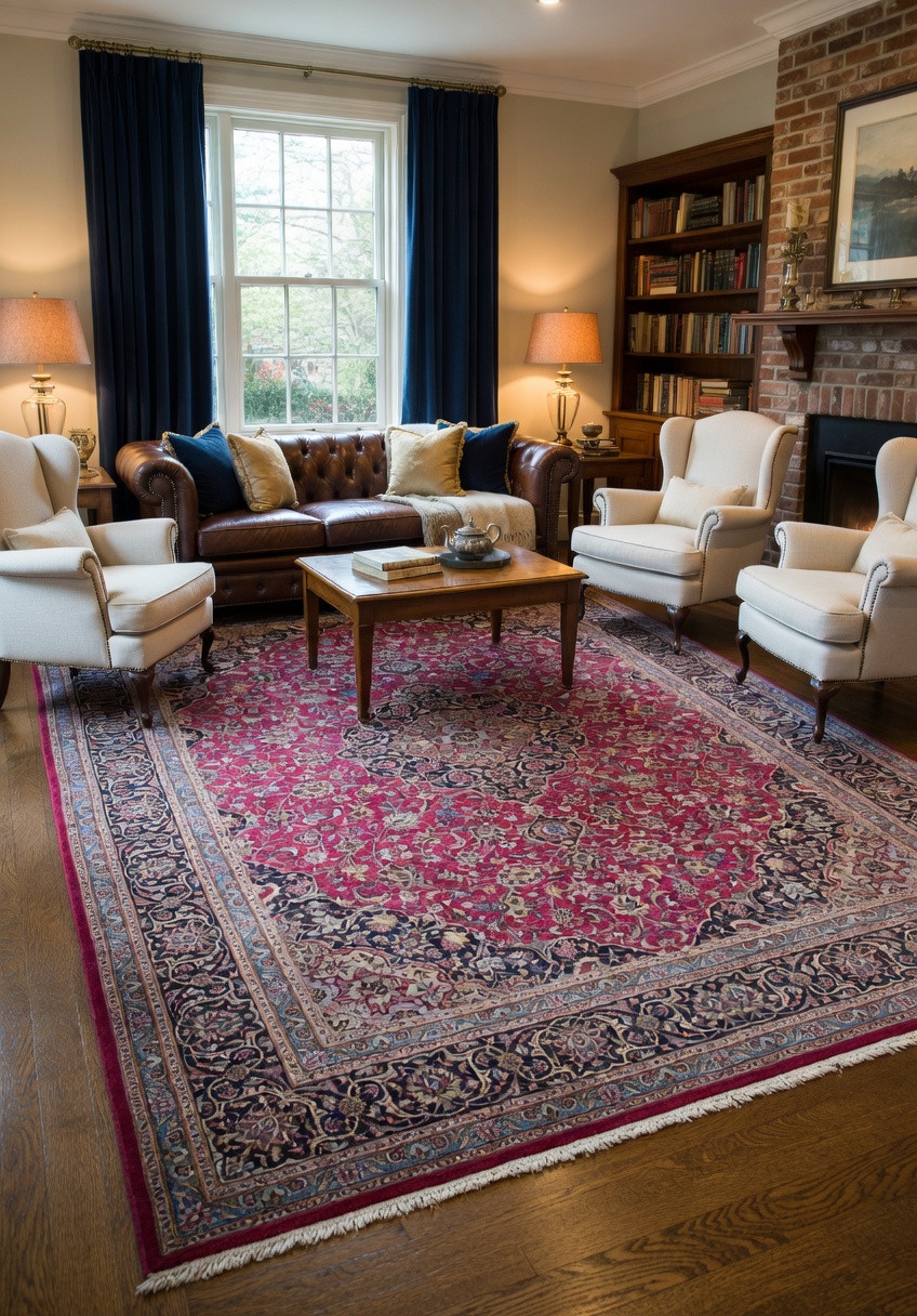 9'9 x 12'8 semi-antique Persian Mashad red wool rug