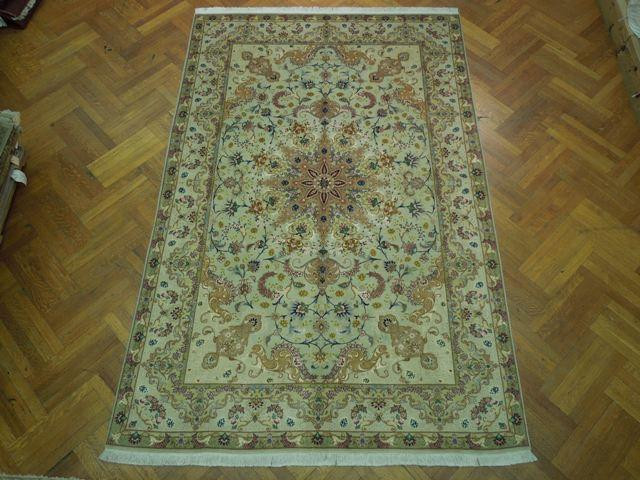 11 x 16 Super Fine Persian Tabriz Rug Wool & Silk Rug