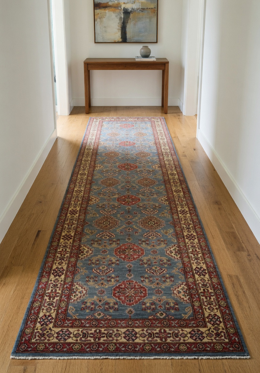 4'2 x 14'4 Unusual Wide Oriental Kazak Runner
