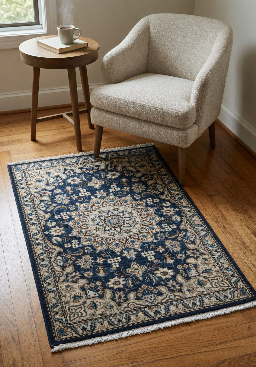 royal navy Persian Nain rug