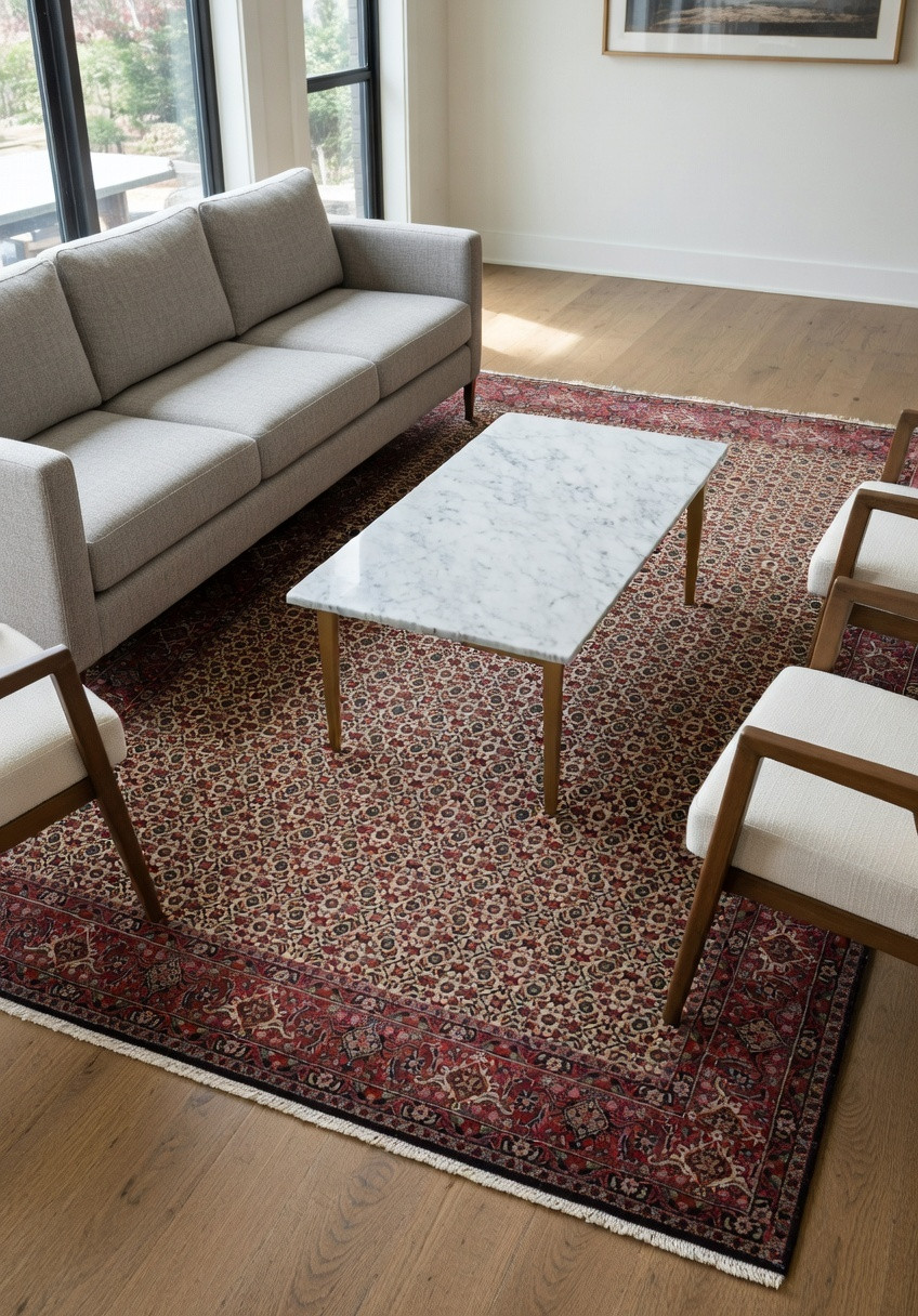 7x9'8 Bijar Persian Iron Rug