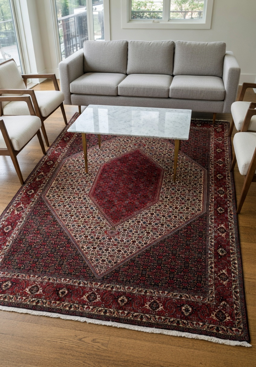 6'9 x 10 Persian Bijar rug