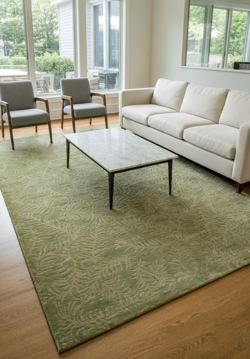 flexible wool and silk construction of the rug