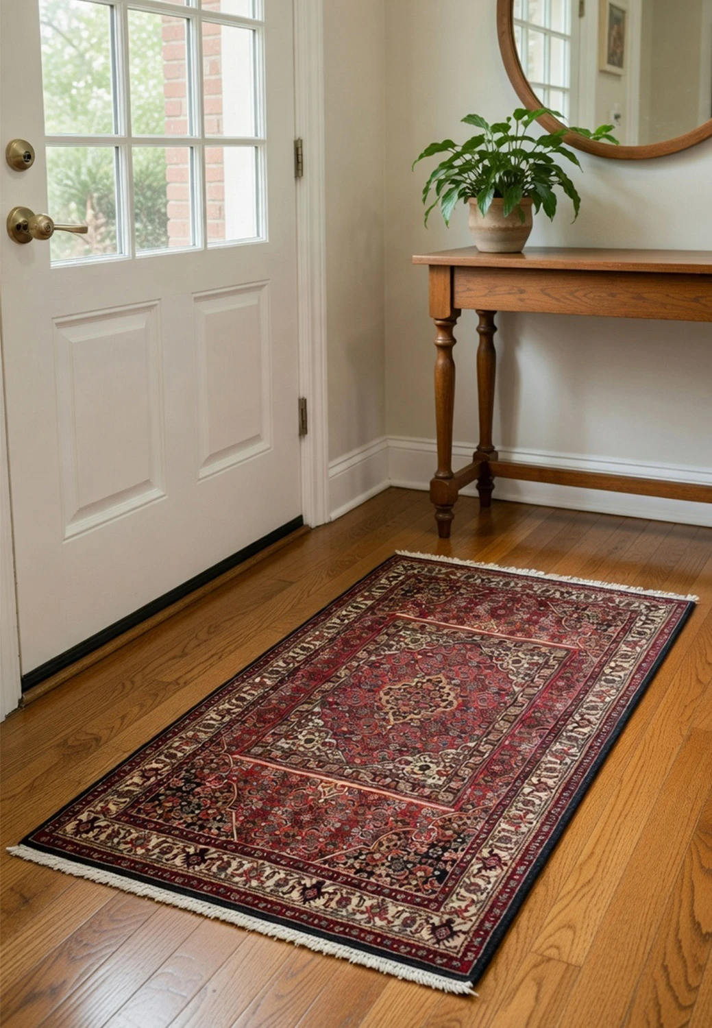Full view of a 3 x 5 Persian Bijar rug