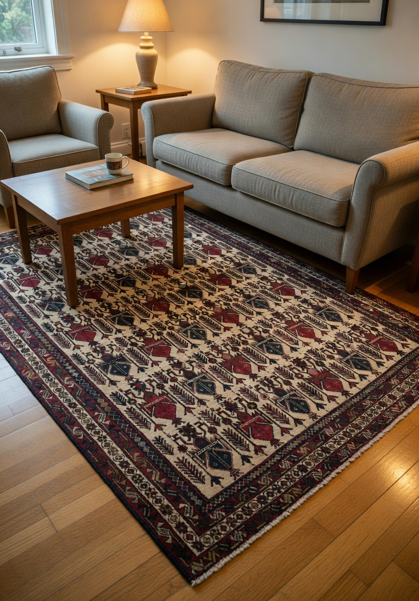 Hand-knotted 5x8 Persian Afshar tribal rug