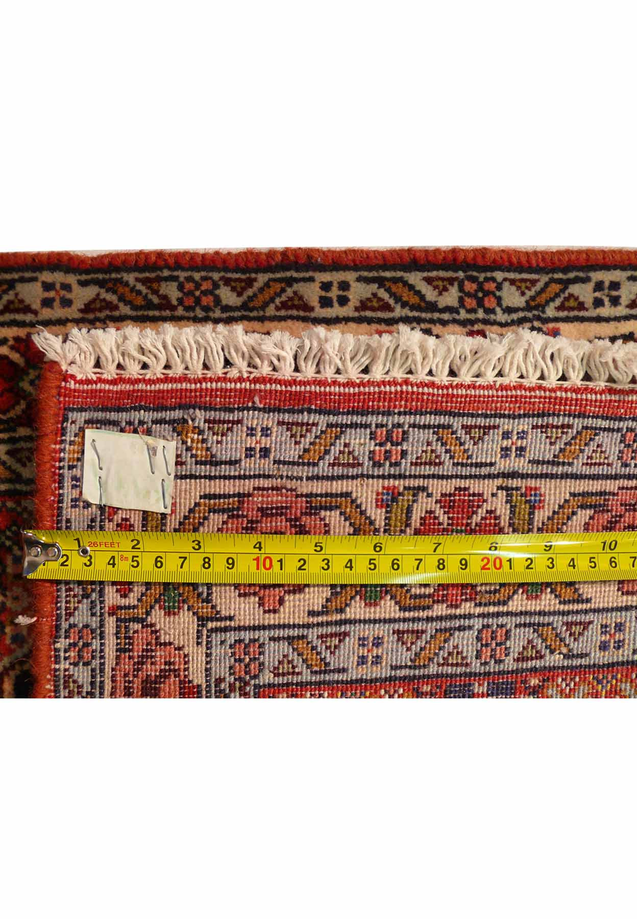 2'9 x 13 Geometric Persian Senneh Kurdish Style Wool & Kork Runner Rug