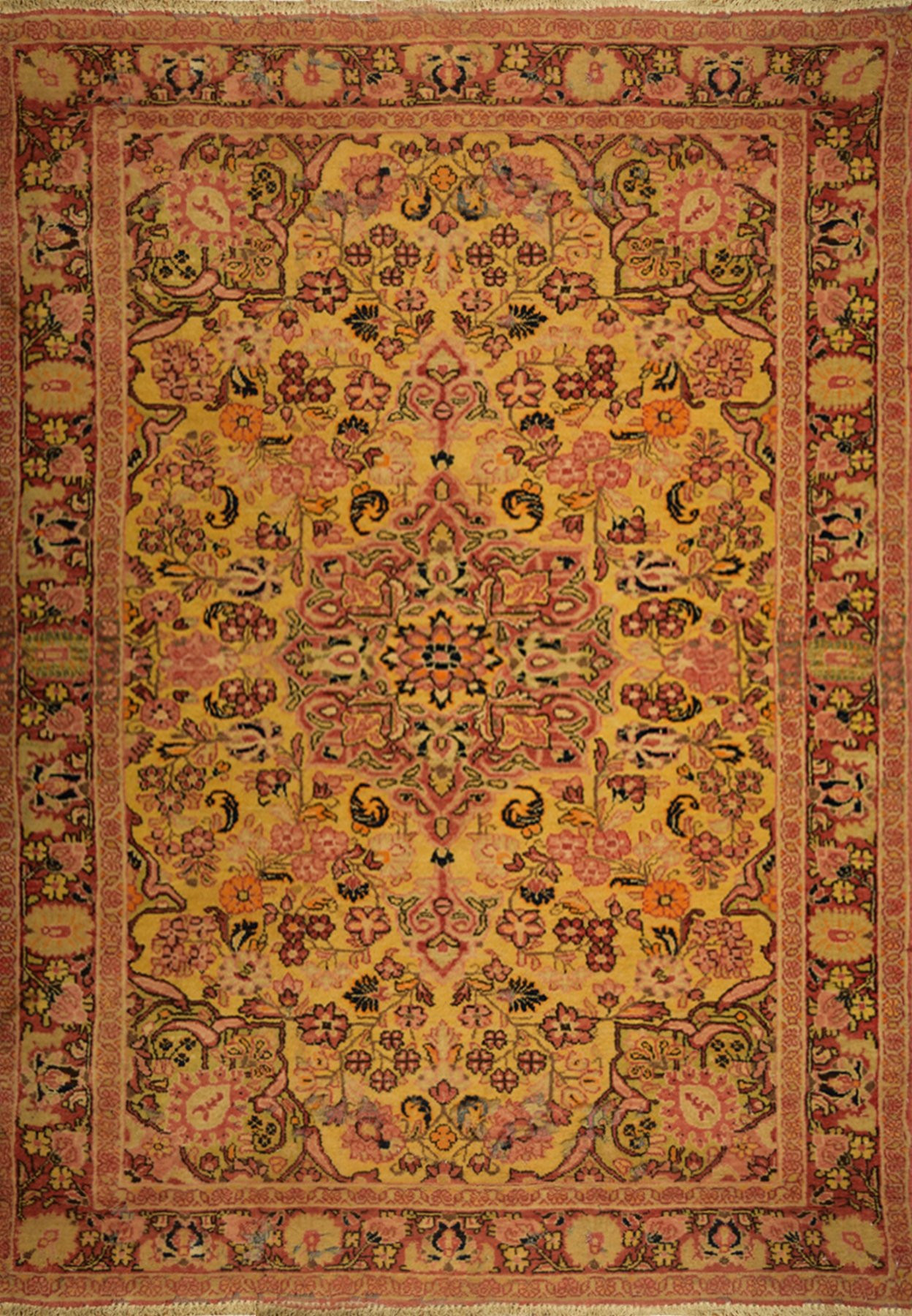 4'5" x 6'7" Antique Persian Sarough Rug