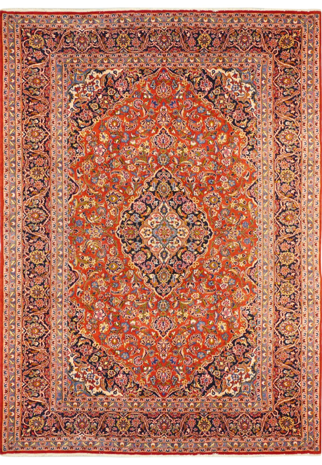 9'4" x 13'2" Persian Kashan Rug | Known from Shark Tank