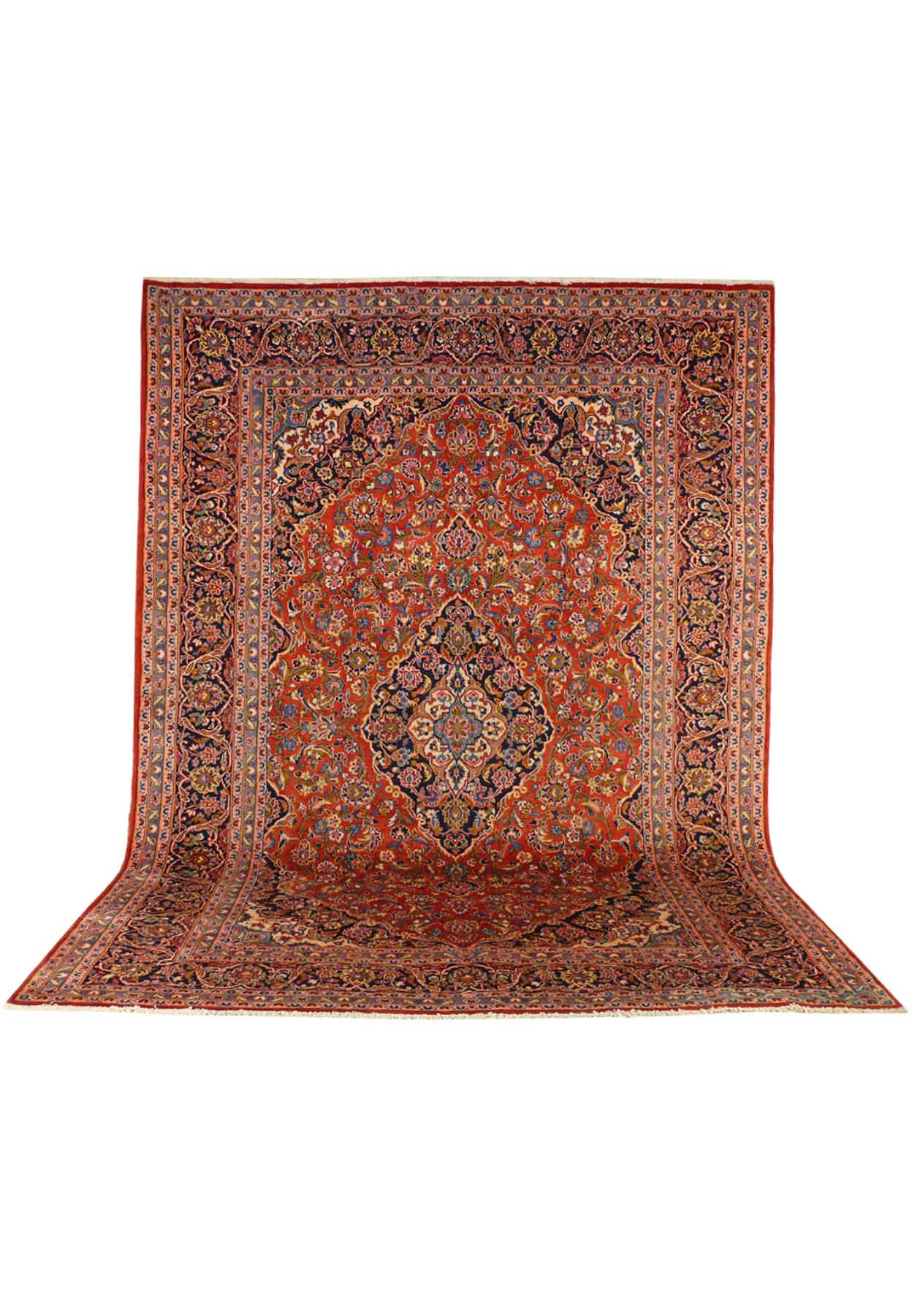 9'4" x 13'2" Persian Kashan Rug | Known from Shark Tank