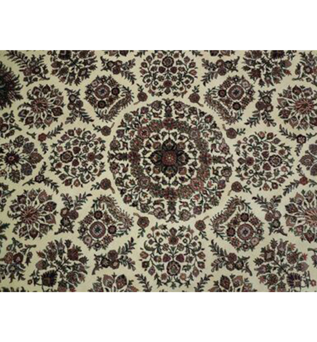 10 x 10 Floral Oriental Sarough Round Soft Wool Rug