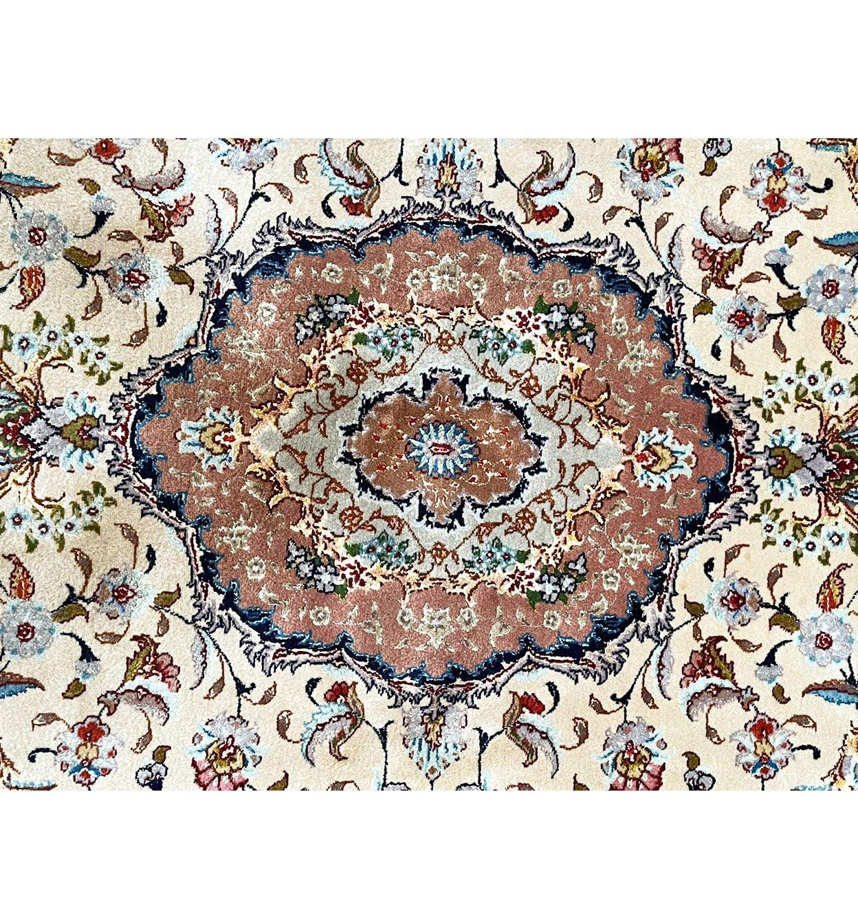 3'8 x 5'3 Persian Tabriz 50 Raj Wool & Silk Rug