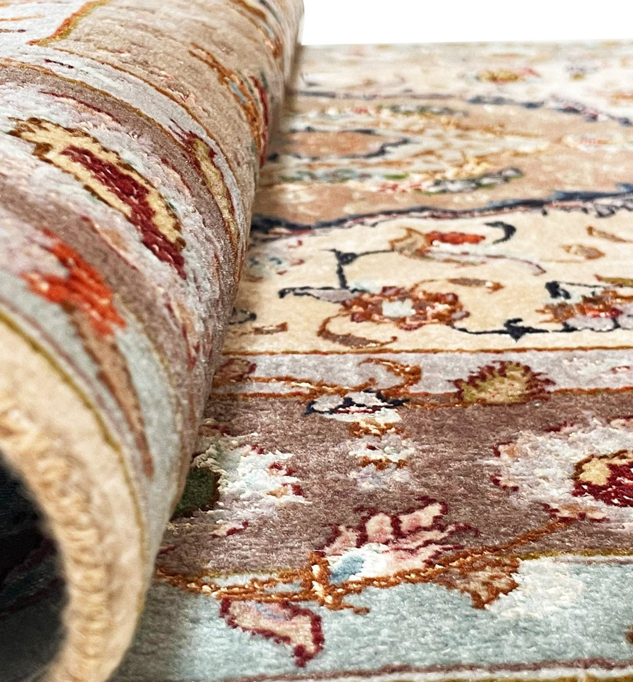 3'8 x 5'3 Persian Tabriz 50 Raj Wool & Silk Rug