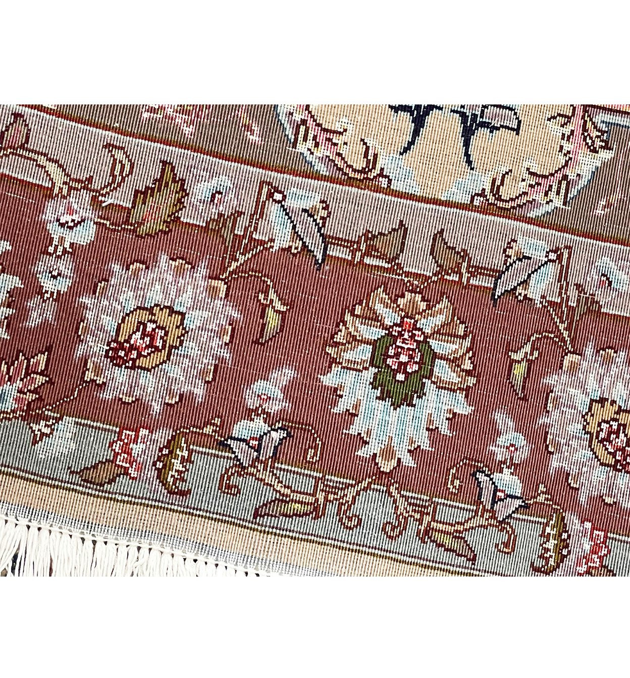 3'8 x 5'3 Persian Tabriz 50 Raj Wool & Silk Rug