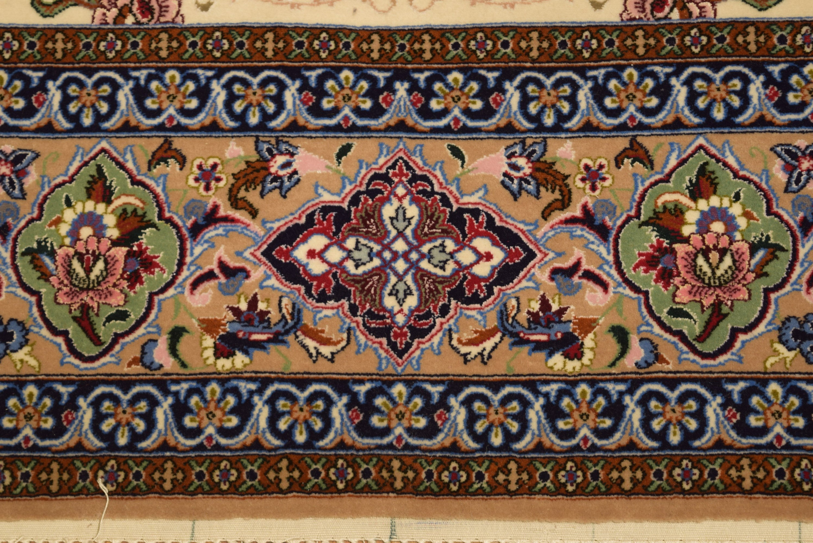 5 x 7 Very Fine High End Persian Isfahan Rug Wool & Silk