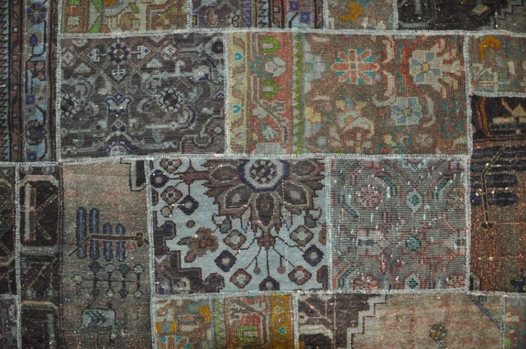 5 x 8 Modern Multi Color Patchwork Rug