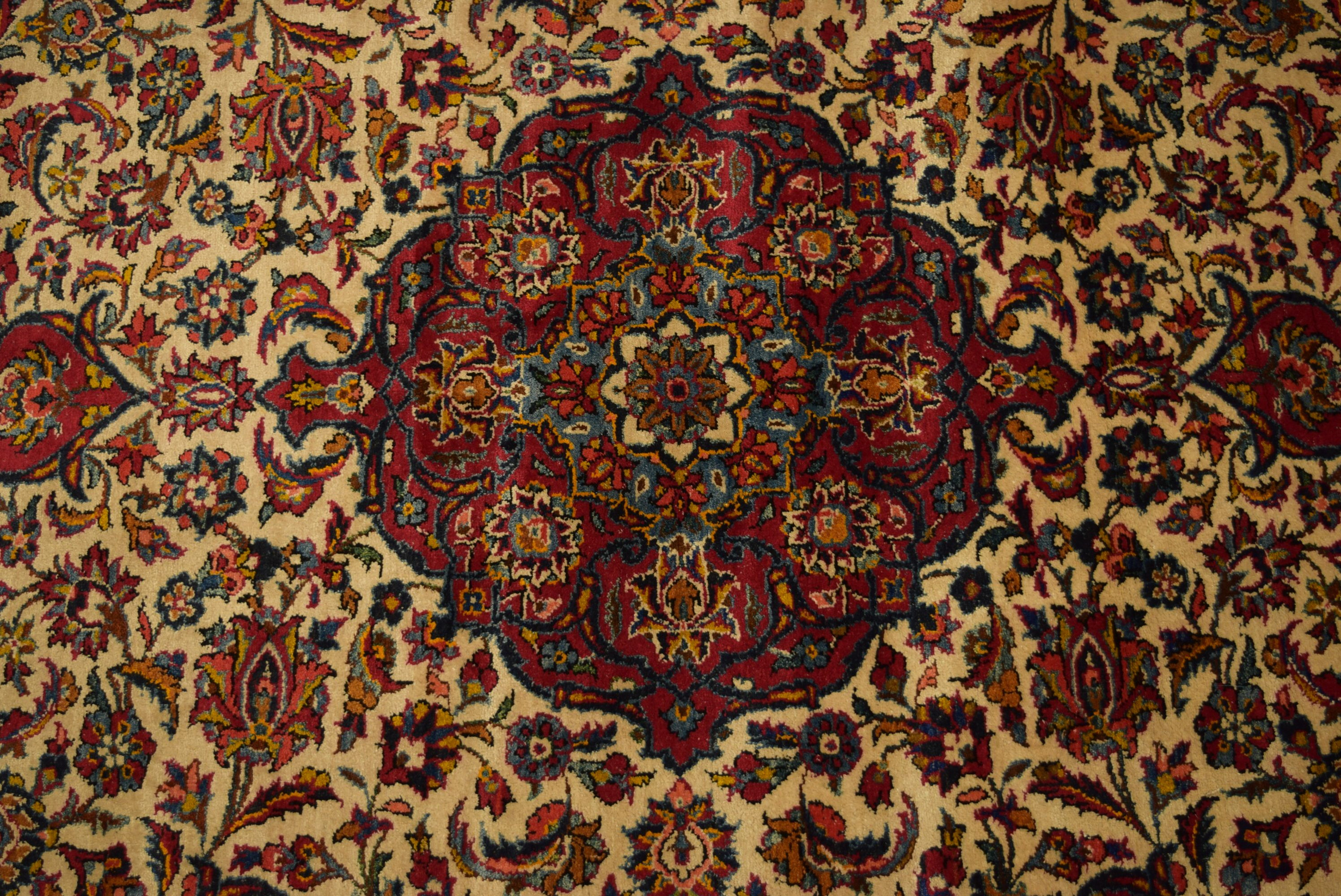 4'4" x 8'7" Antique Persian Kashan Rug