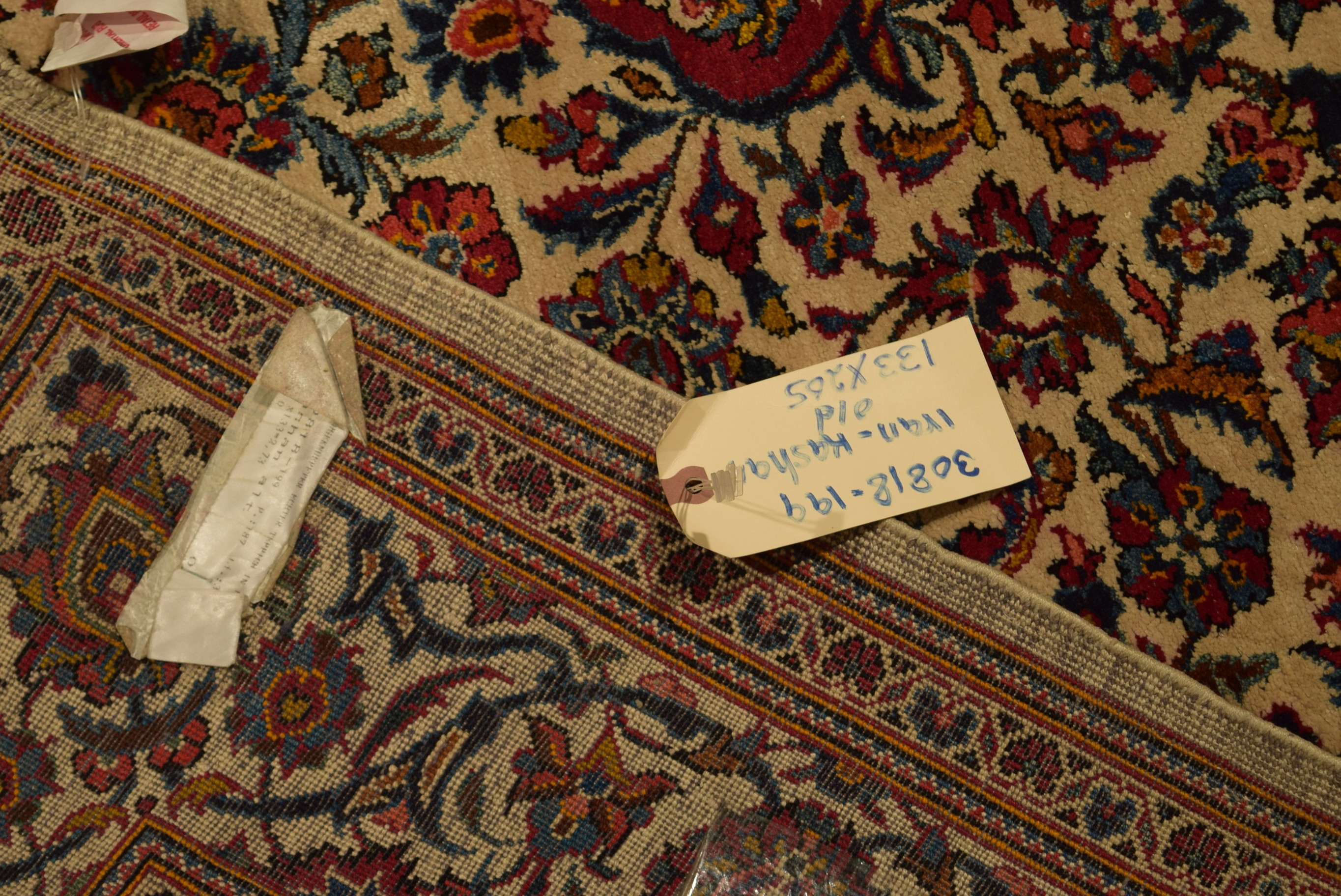 4'4" x 8'7" Antique Persian Kashan Rug