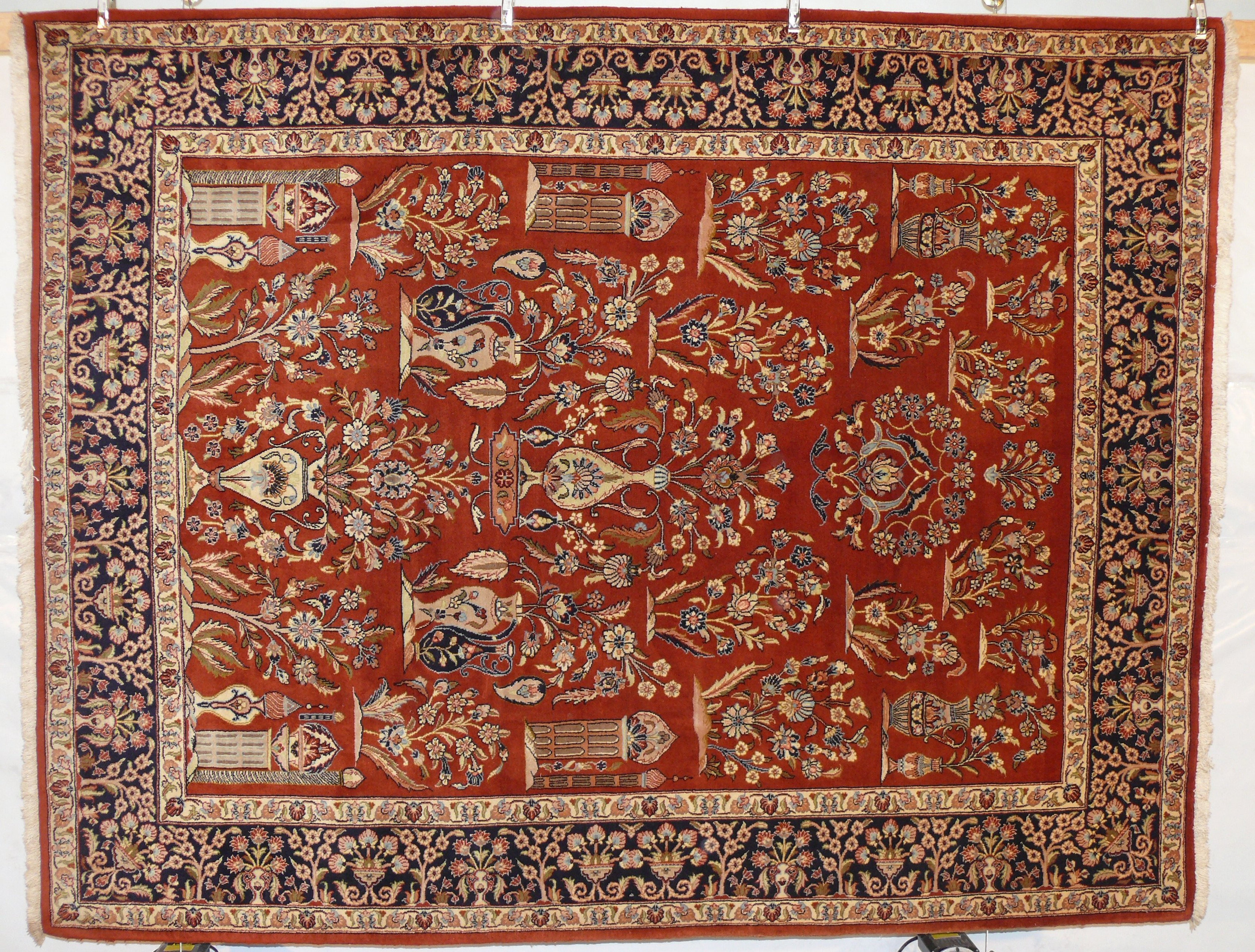 7'2" x 9'2" Floral Persian Sarough Tribal Rug