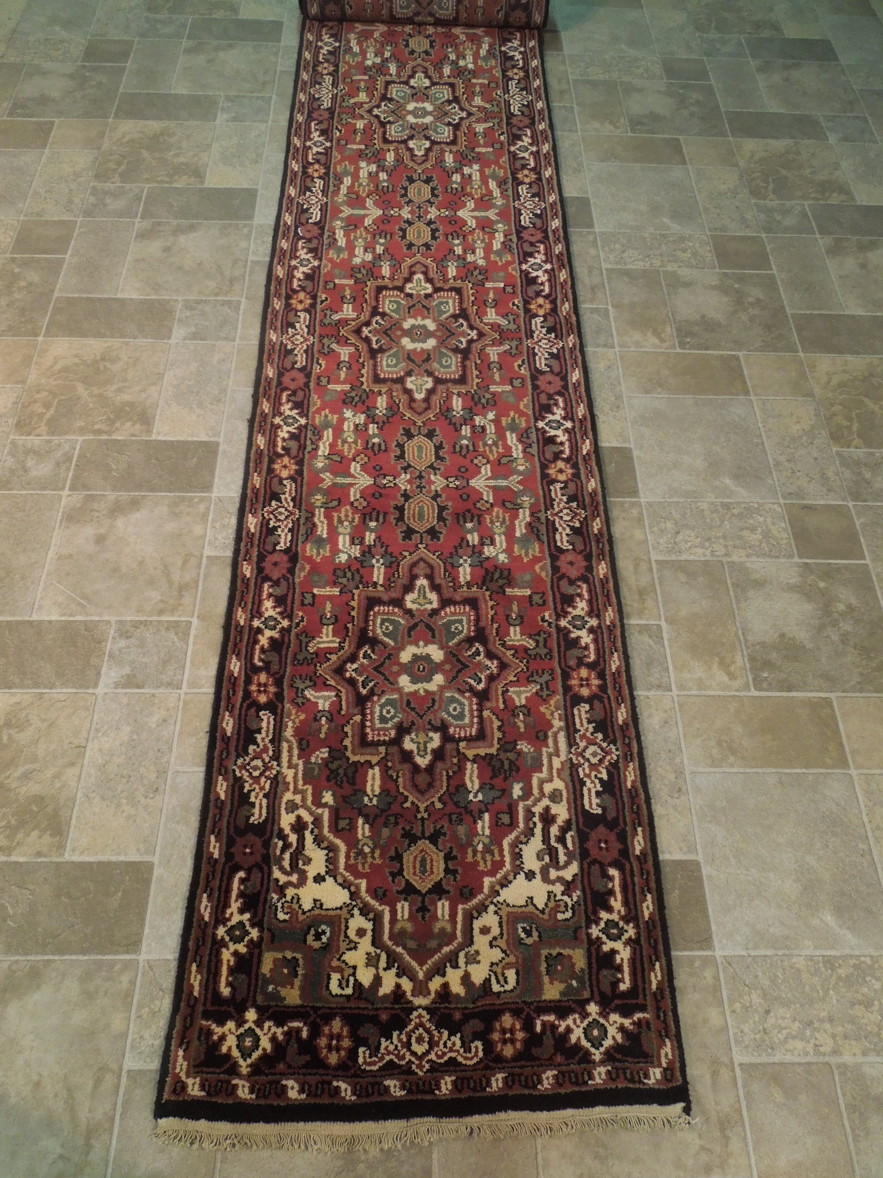 2'7 x 20' Long Oriental Serapi Runner Rug