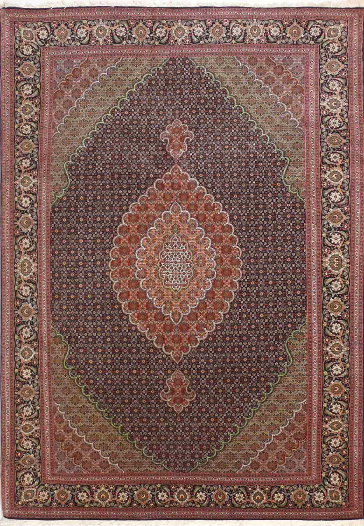 6'6"x 9'8" Persian Tabriz Mahi 50 Raj Wool & Silk Rug