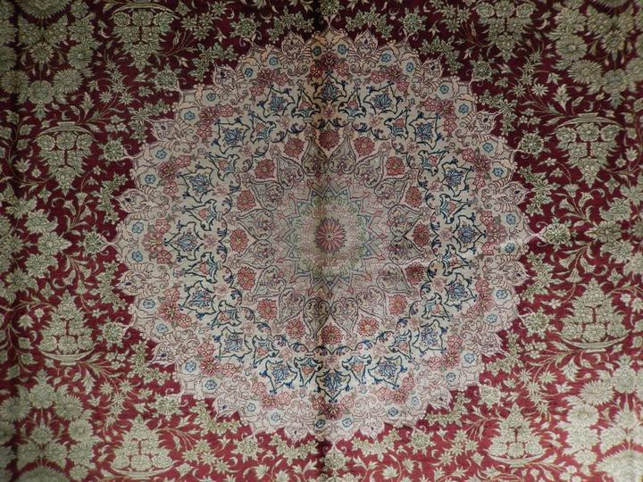 7 x 10 Persian Qum All Silk Rug | Signed by master weaver 1