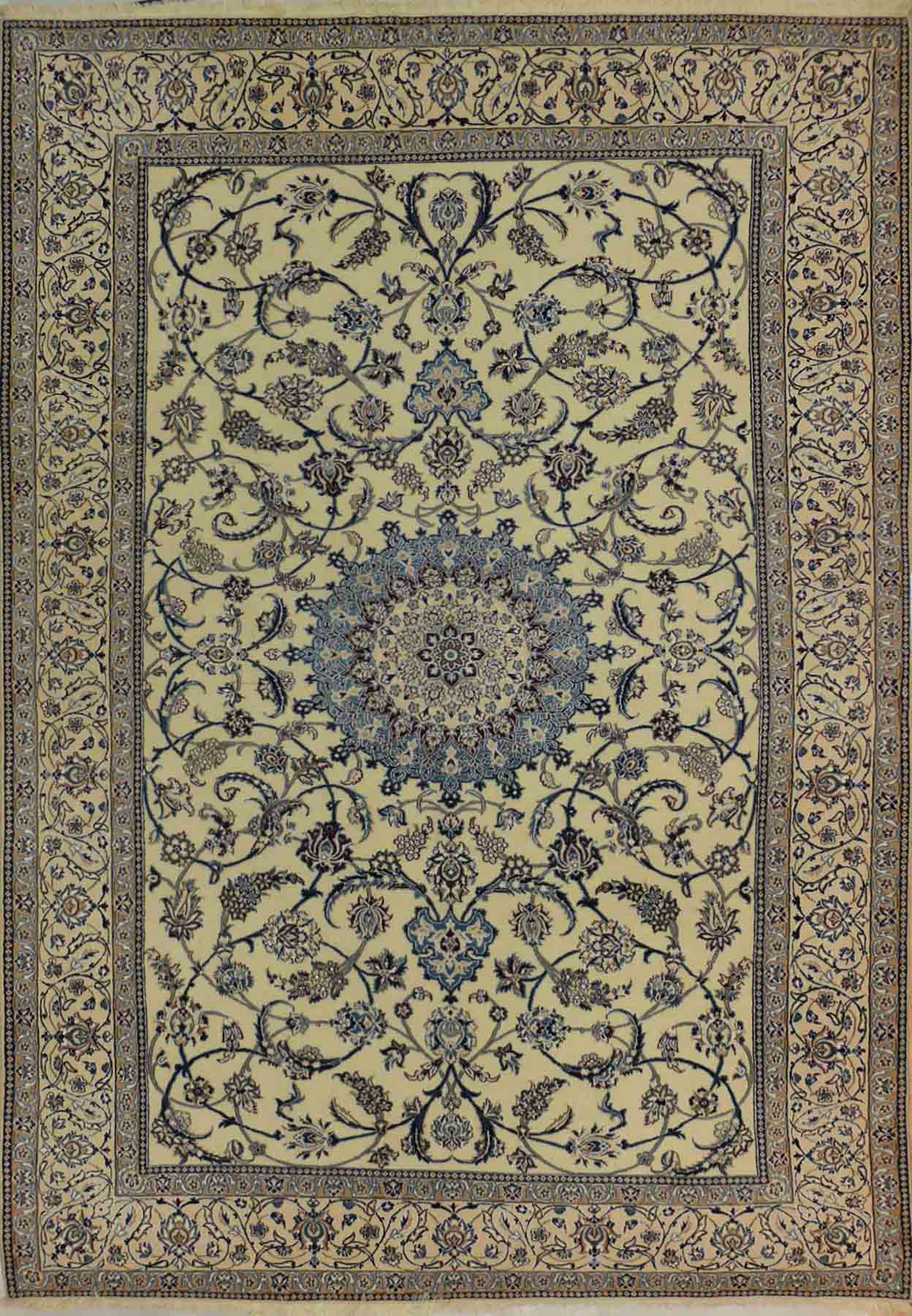 7 x 10 Persian Nain 9 LAA Wool & Silk Rug