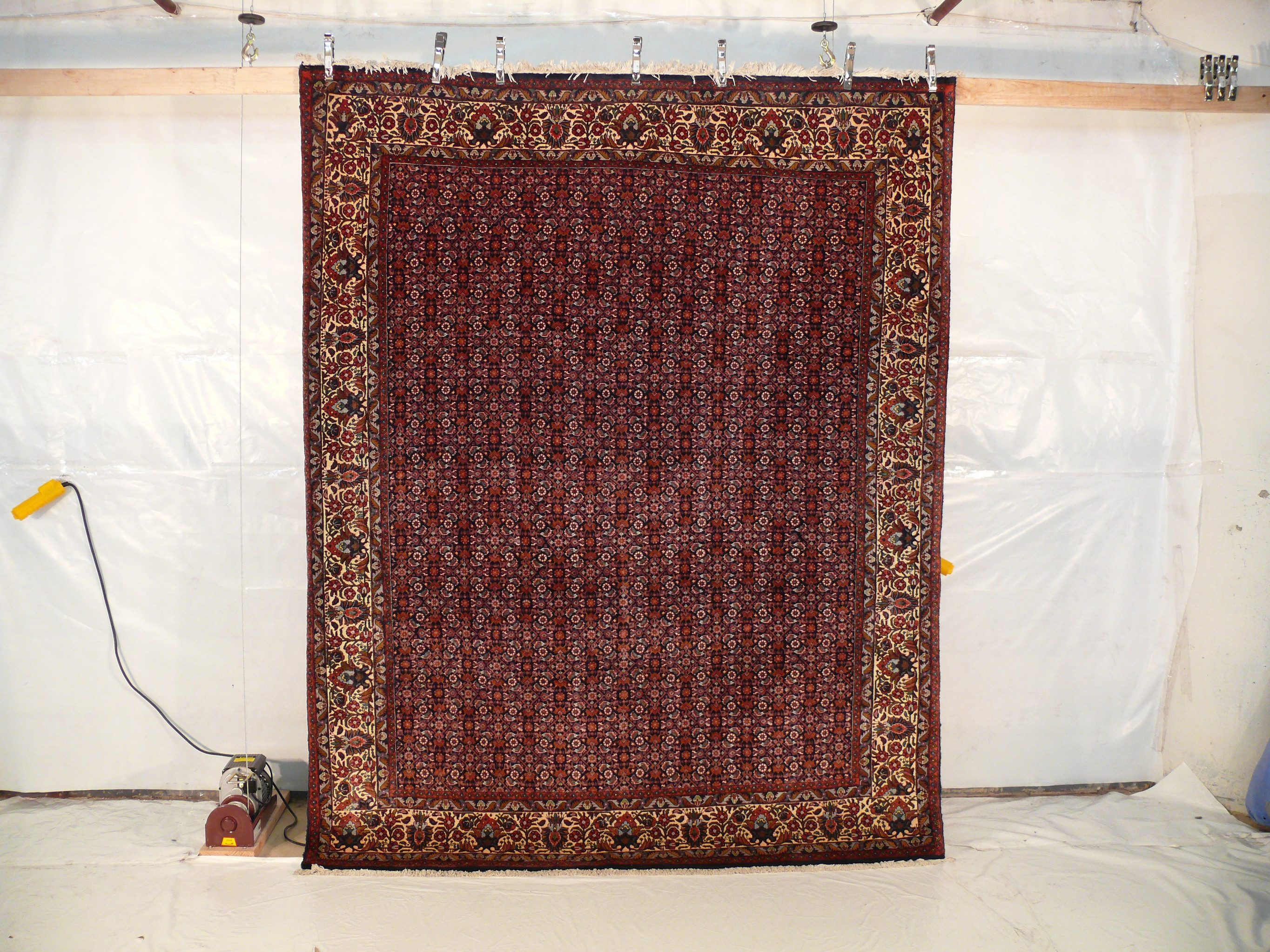 7'2" x 9'5" Persian Bijar All-Over Design Iron Rug