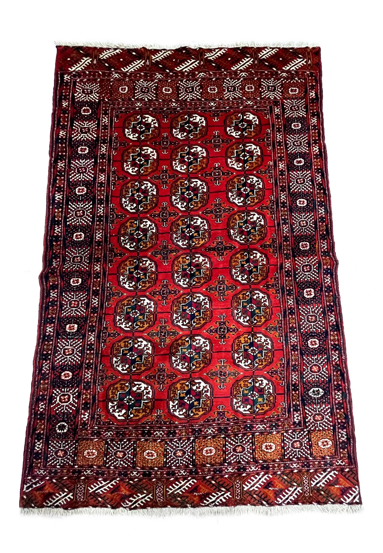 4 x 6 Antique Afghan Bokhara Rug