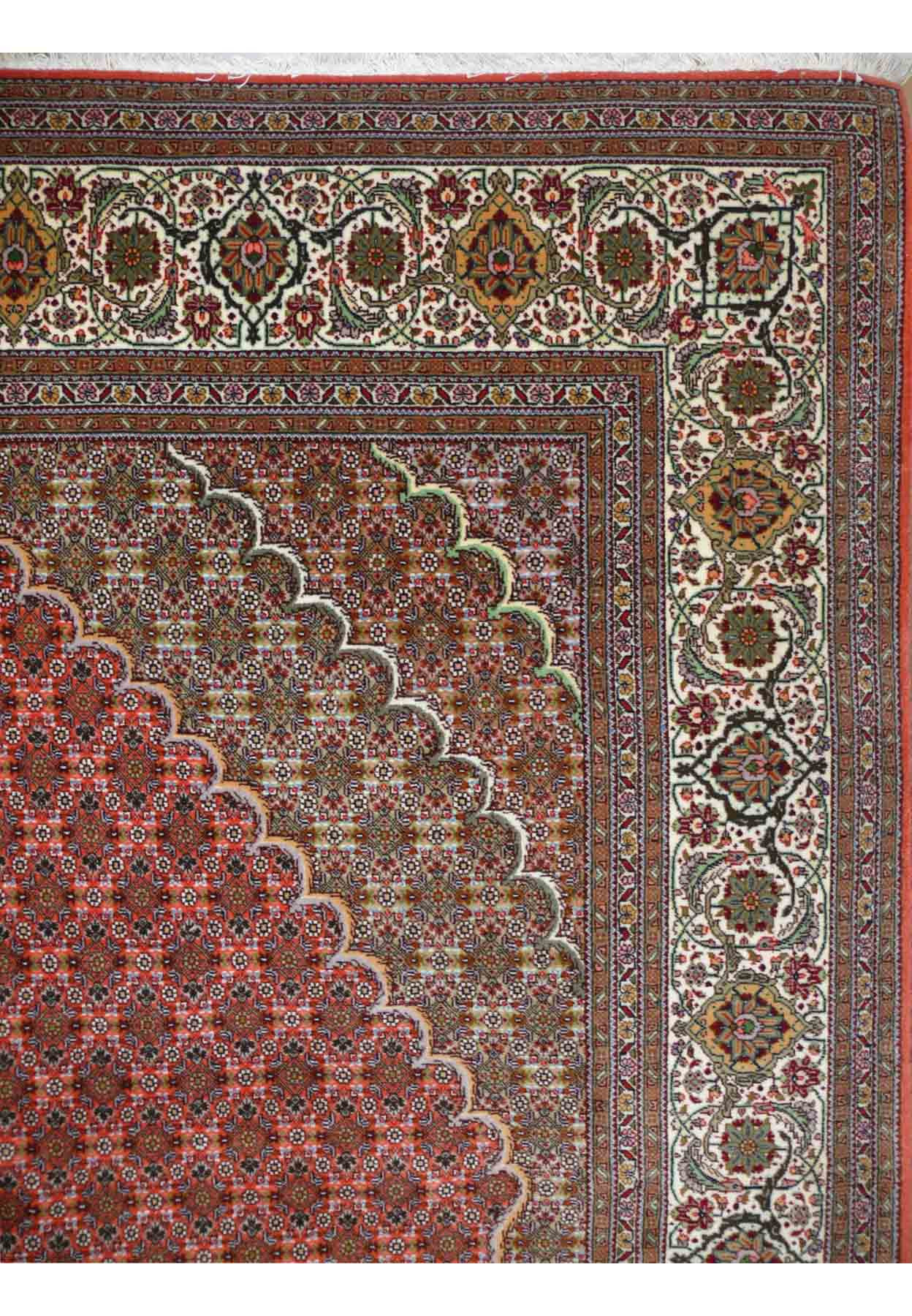 7 x 10 Persian Mahi Design Tabriz 50raj Wool & Silk Rug